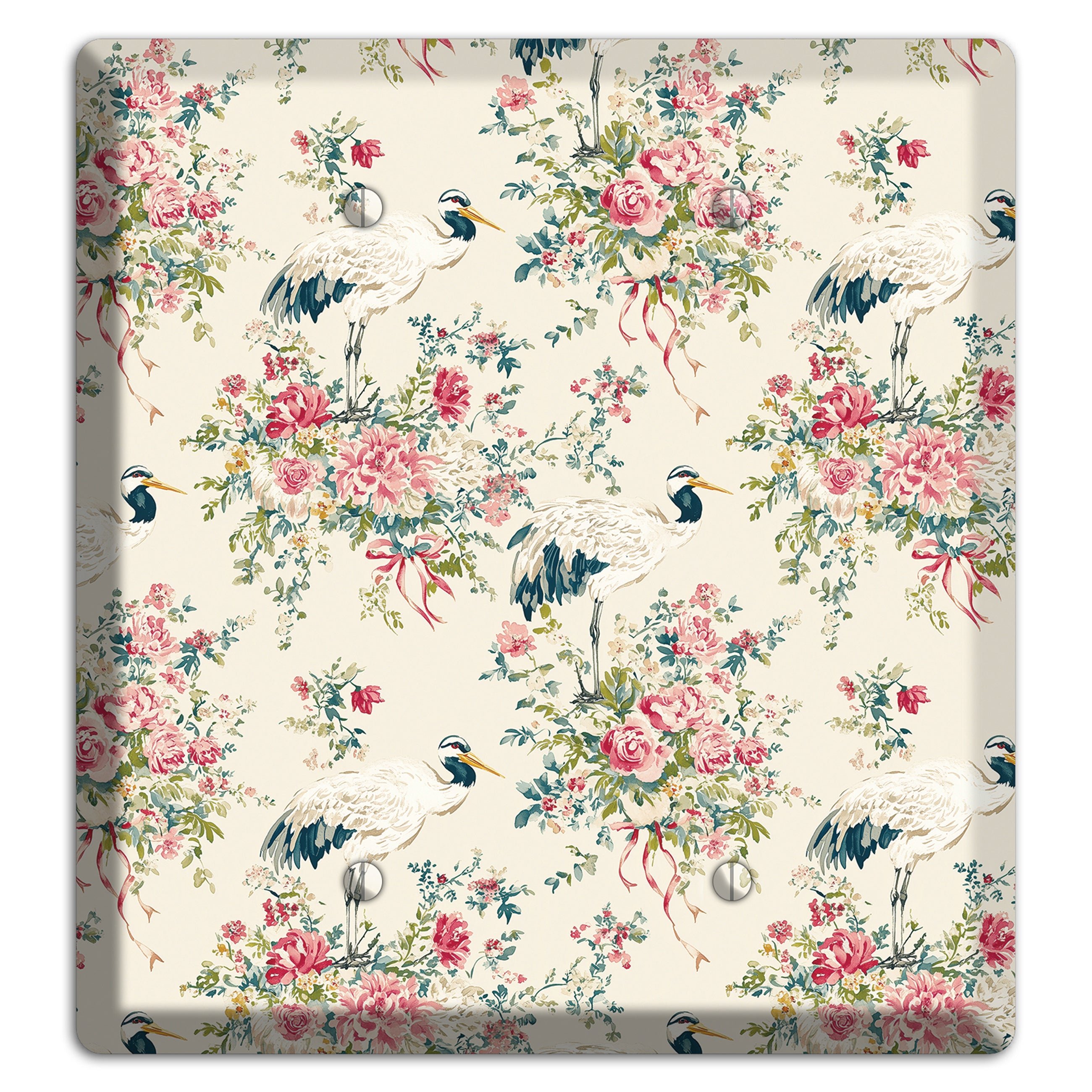Blossom & Crane 2 Blank Wallplate