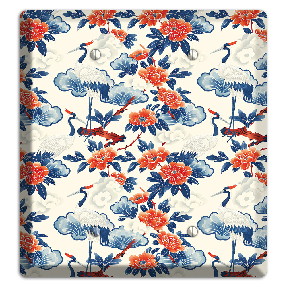 Peony & Crane Fete 2 Blank Wallplate