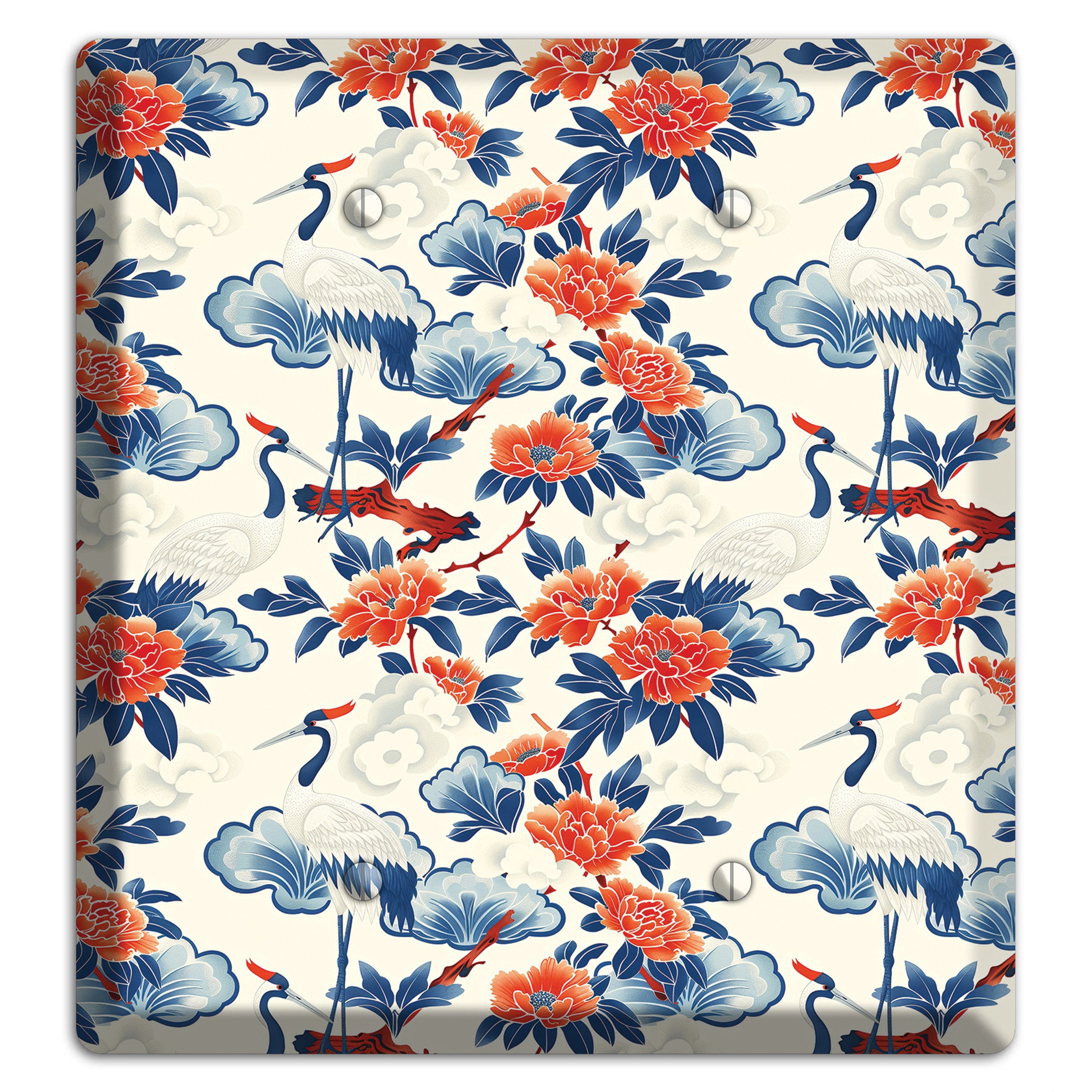 Peony & Crane Fete 2 Blank Wallplate