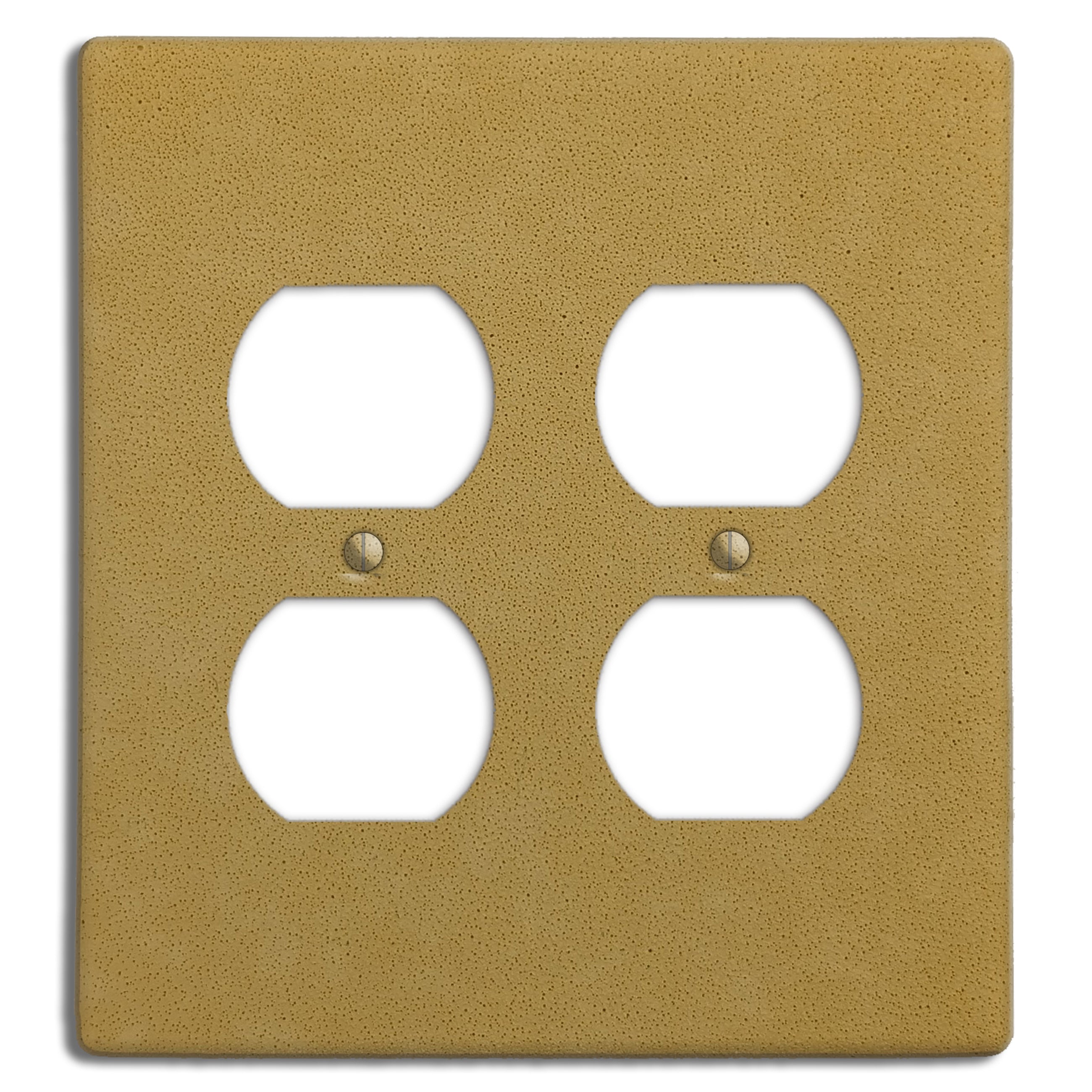 Saffron Yellow Boho Smooth 2 Duplex Outlet Cover Plate