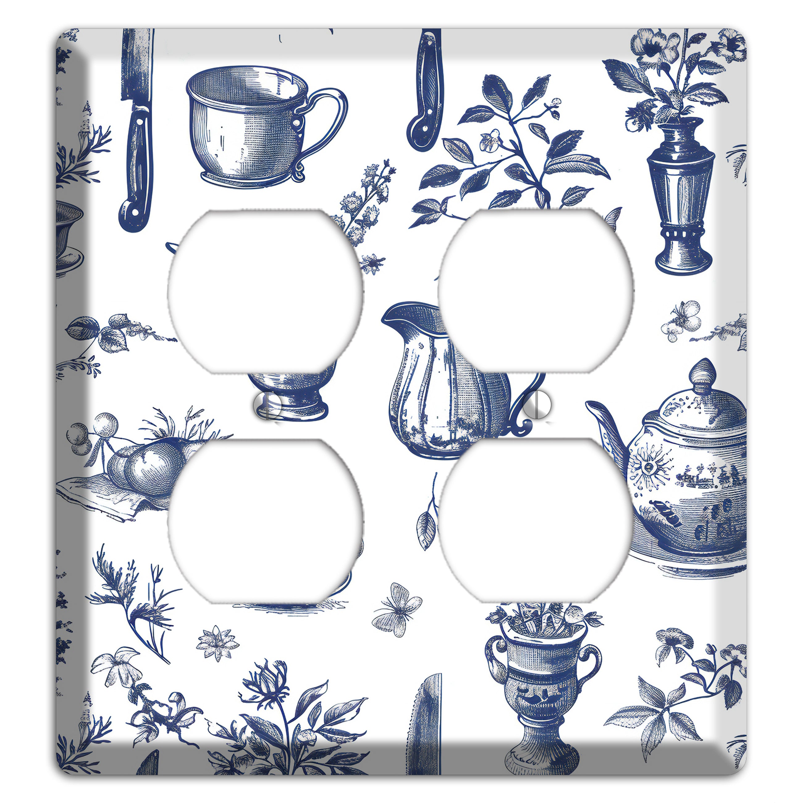 Pantry & Petals 2 Duplex Wallplate