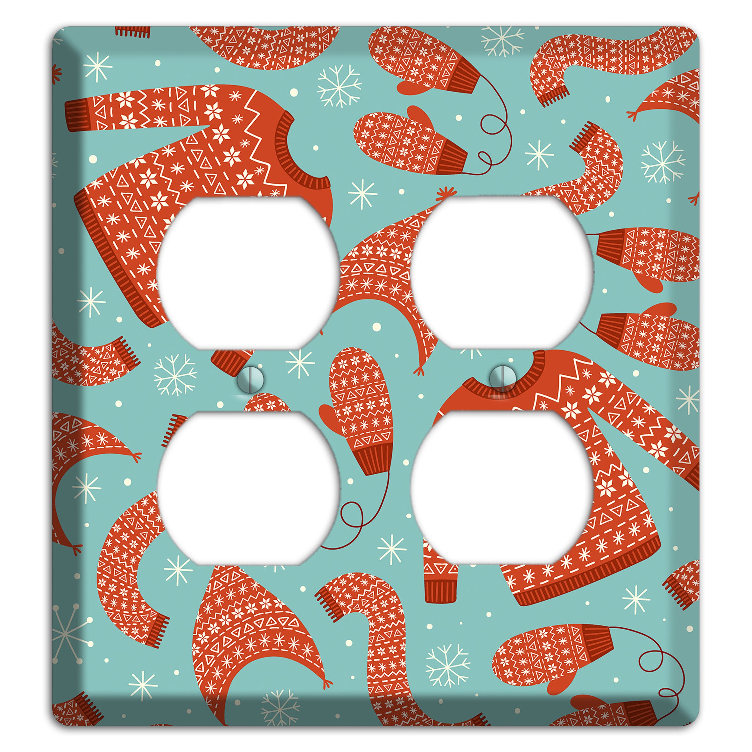 Cozy Knits & Mittens 2 Duplex Wallplate