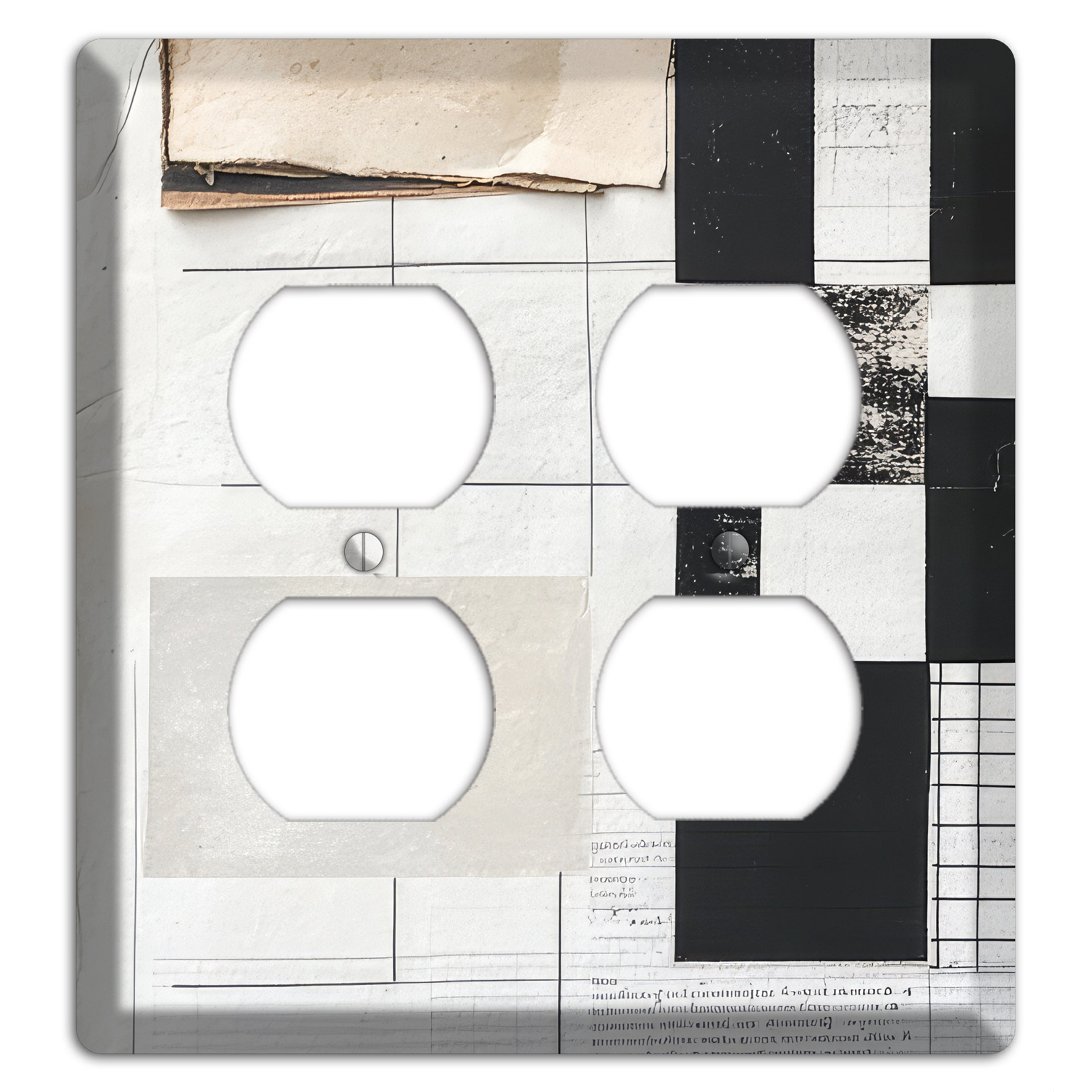 Torn Ledger Fragments 2 Duplex Wallplate