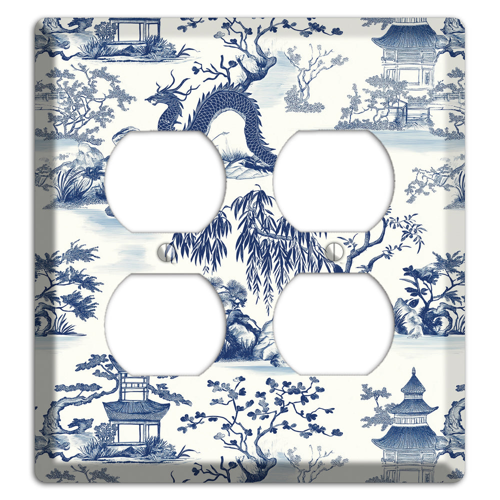 Dragon & Pagoda 2 Duplex Wallplate