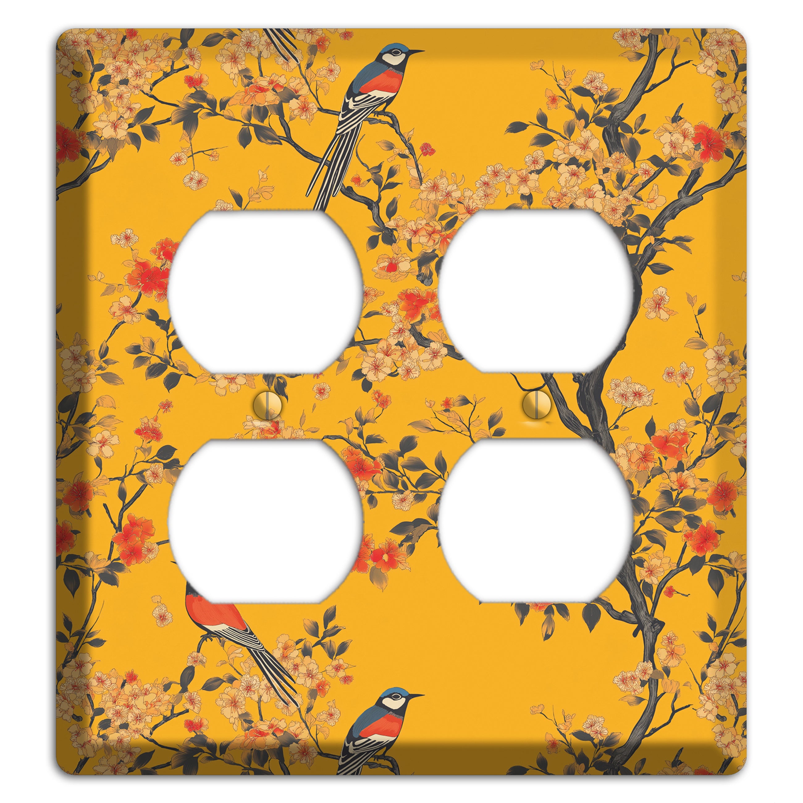 Blossom & Plume 2 Duplex Wallplate