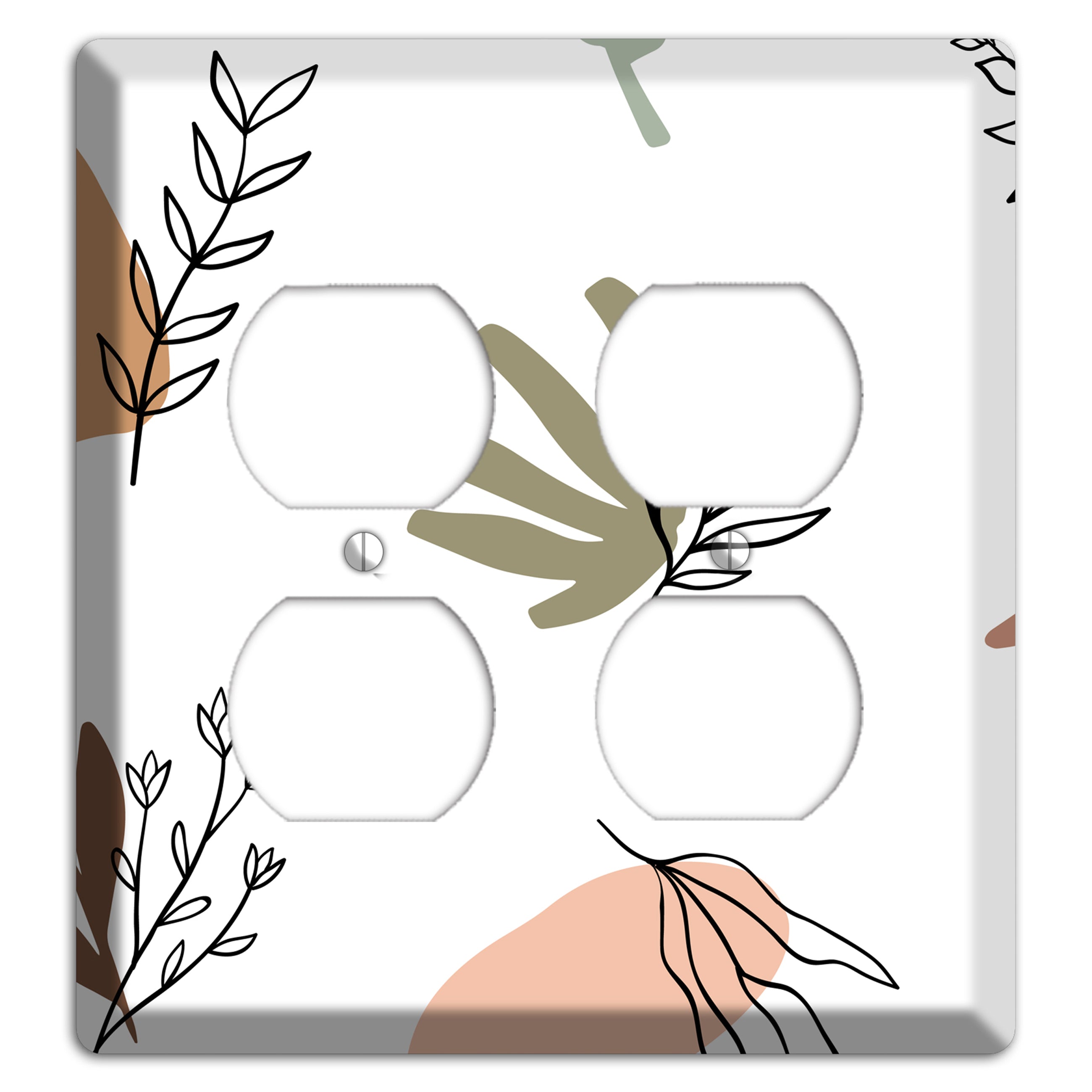 Wildflower & Clay 2 Duplex Wallplate