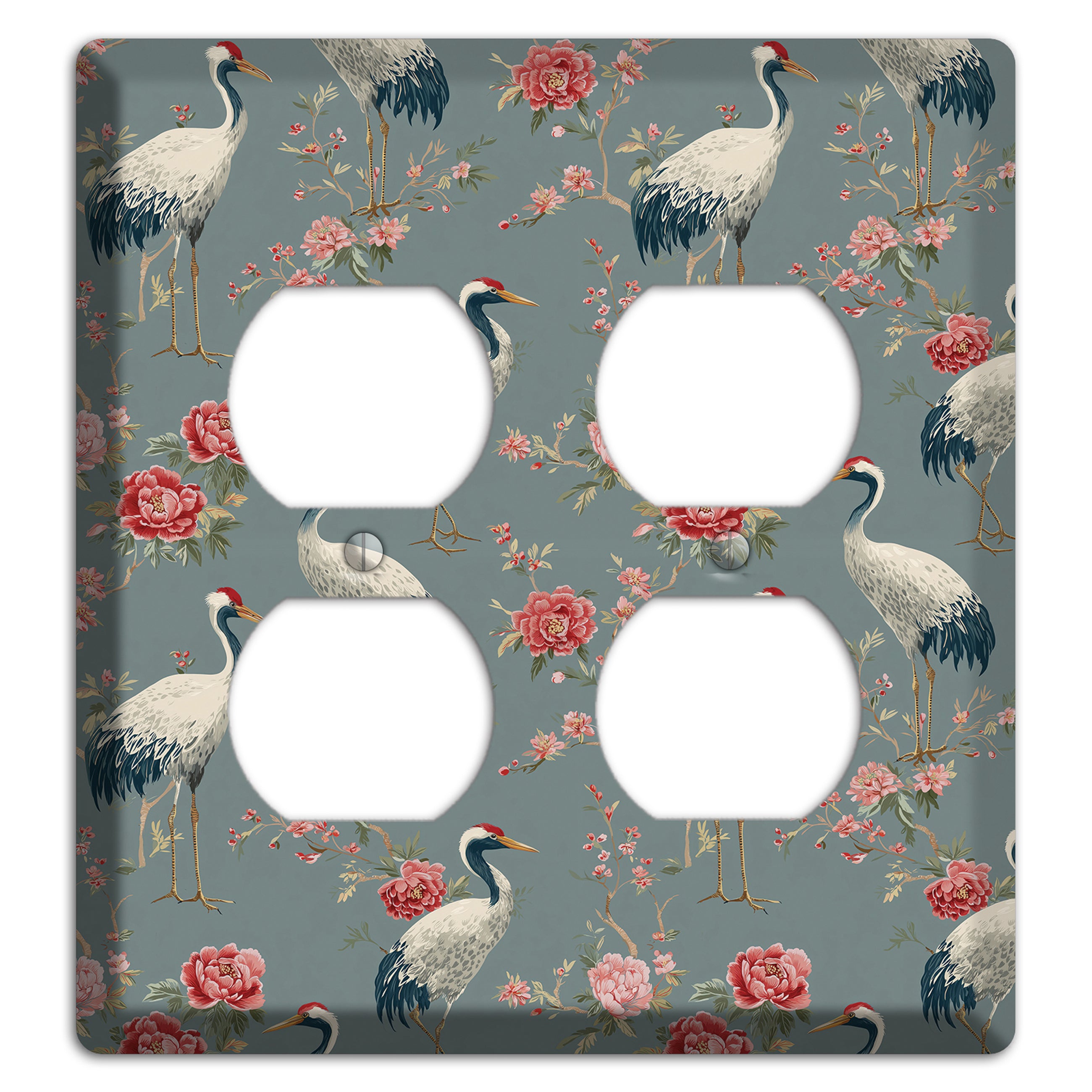 Slate Peony Vigil 2 Duplex Wallplate