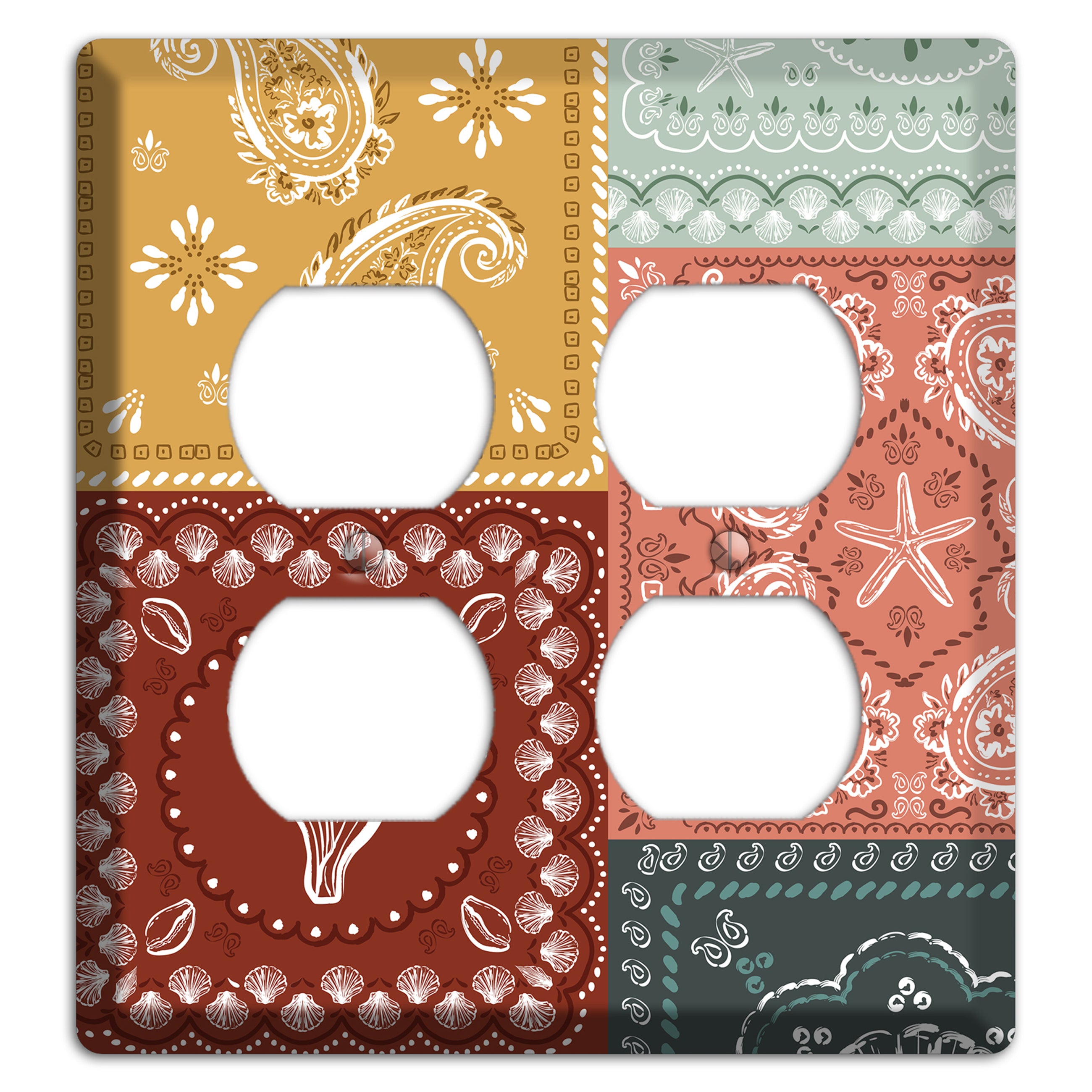 Patchwork Shore Reverie 2 Duplex Wallplate