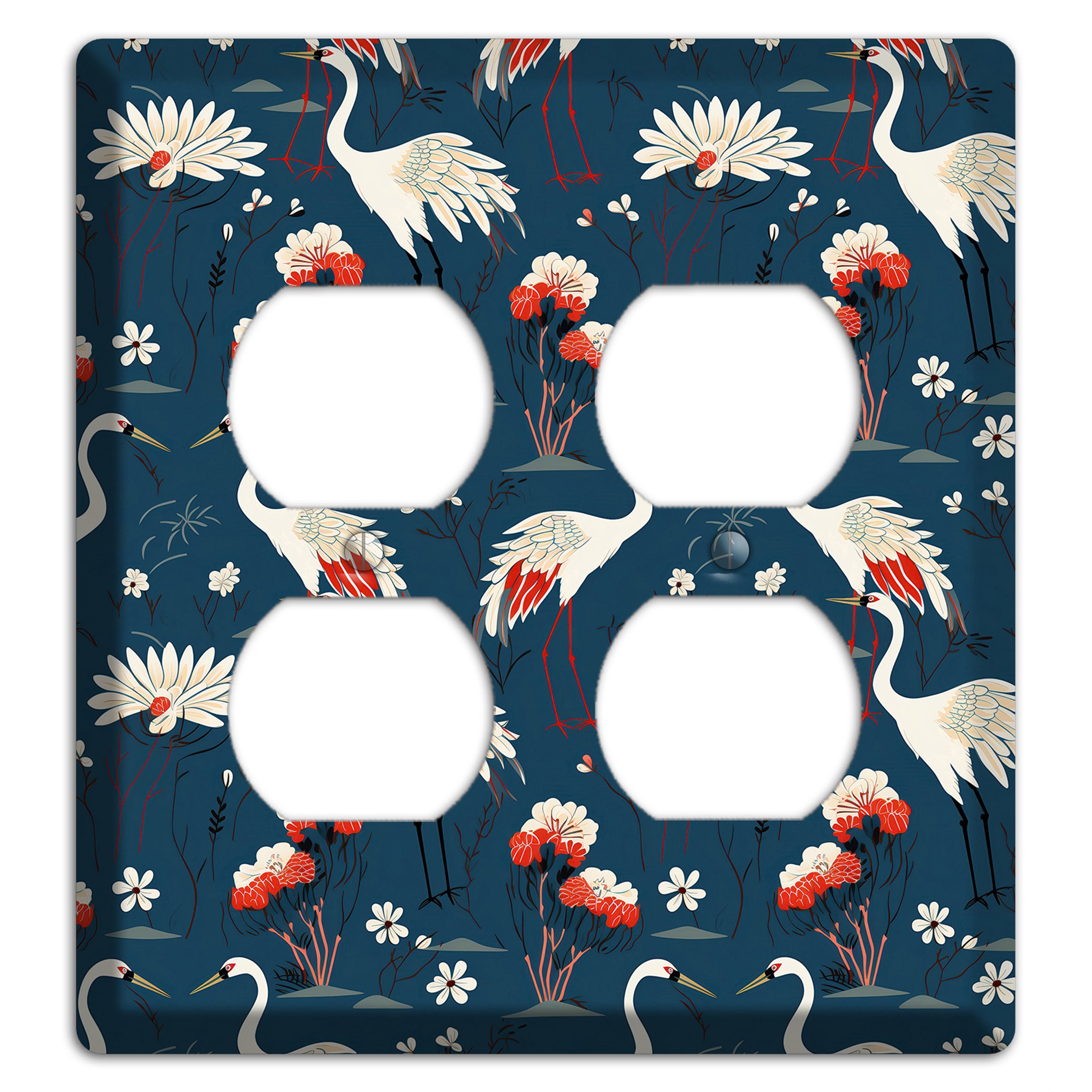 Sapphire Crane Meadow 2 Duplex Wallplate