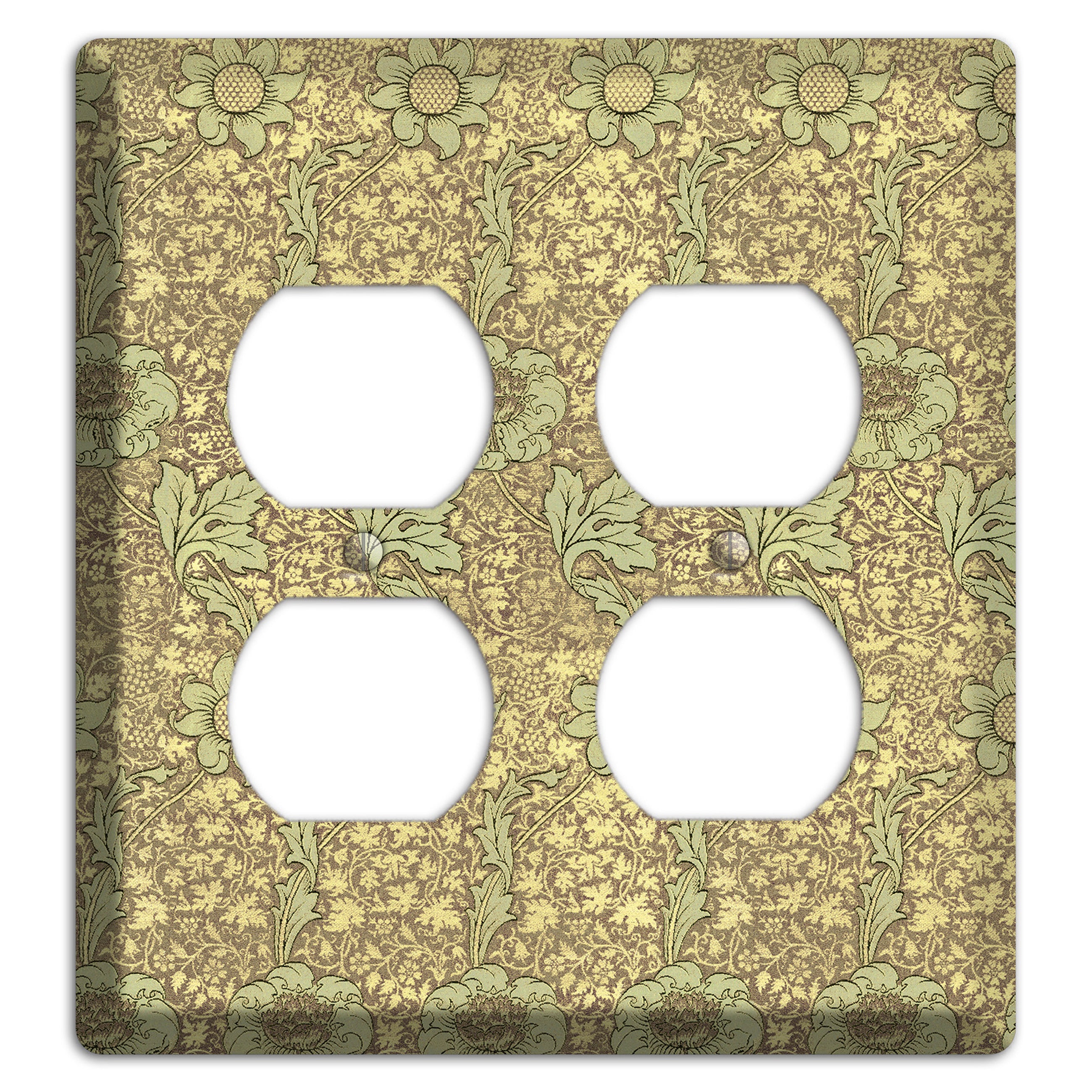 Wildflower Scroll 2 Duplex Wallplate