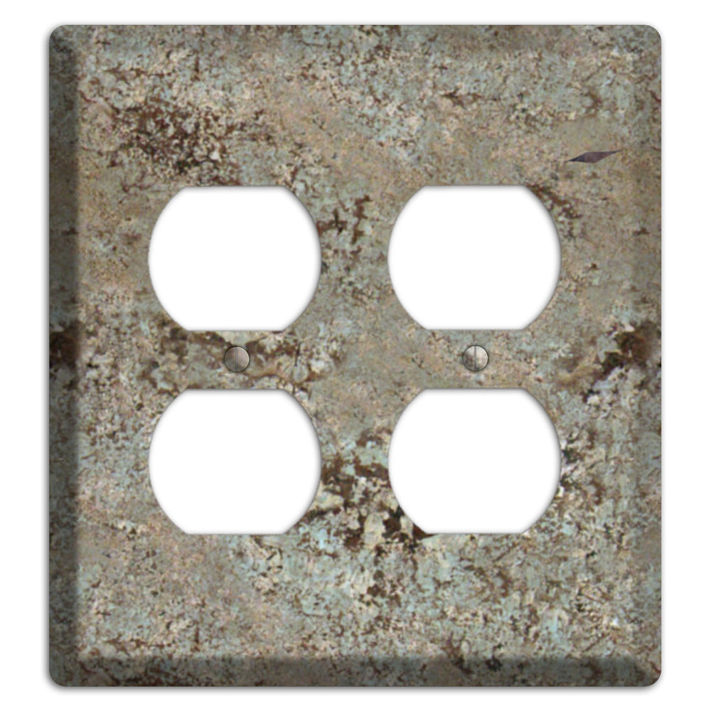 Delicatus White Granite 2 Duplex Wallplate