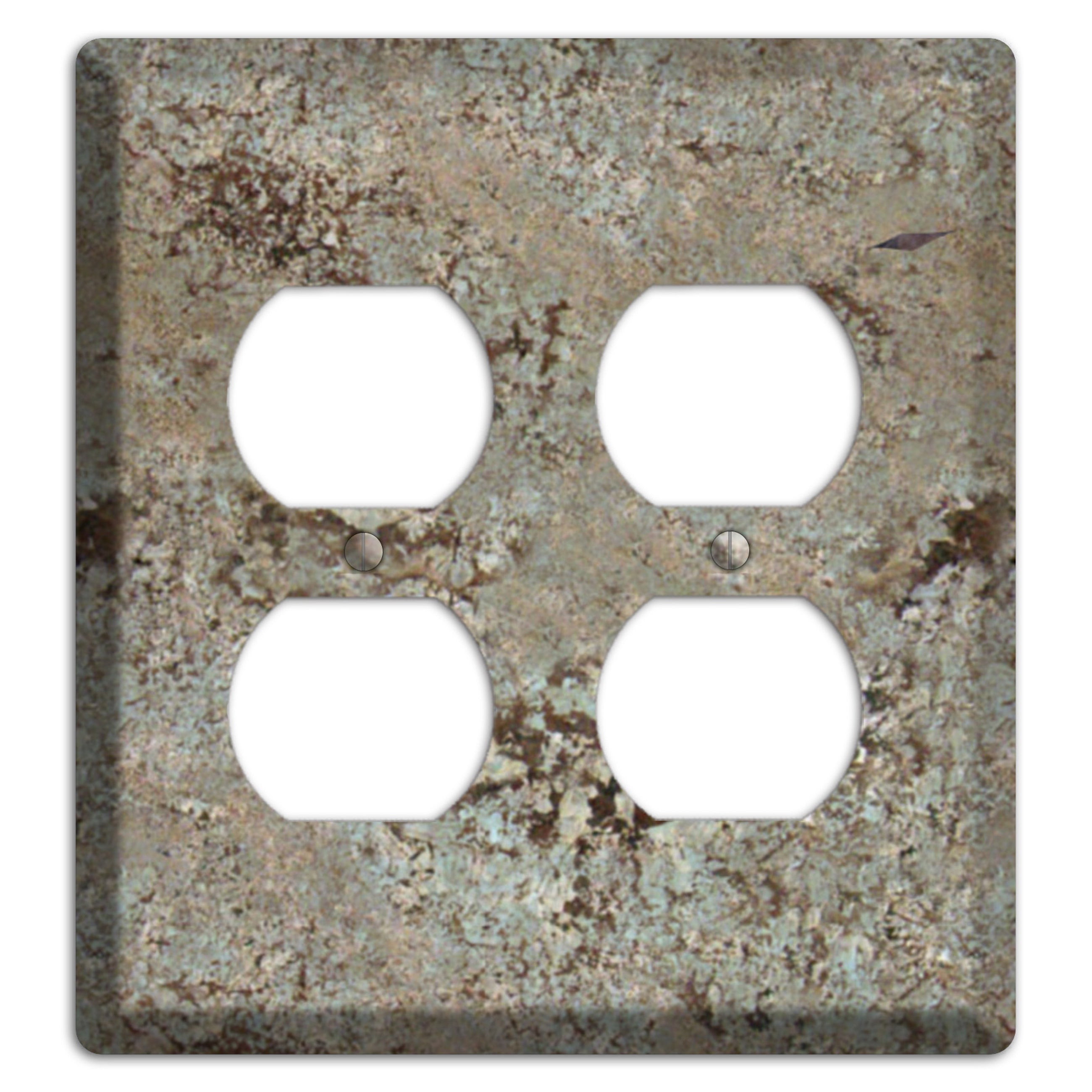 Delicatus White Granite 2 Duplex Wallplate