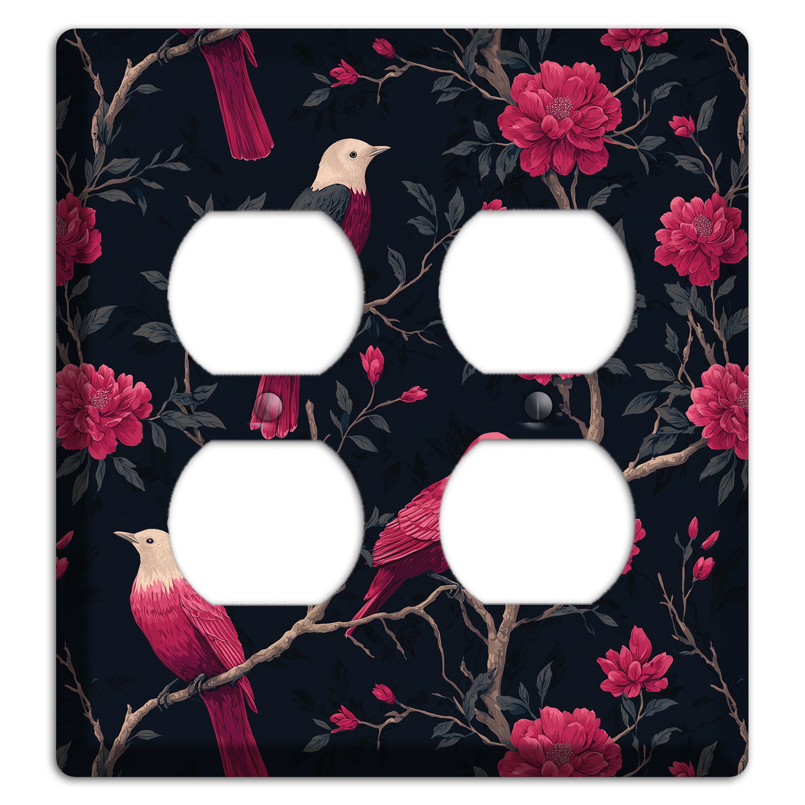 Crimson Perch 2 Duplex Wallplate