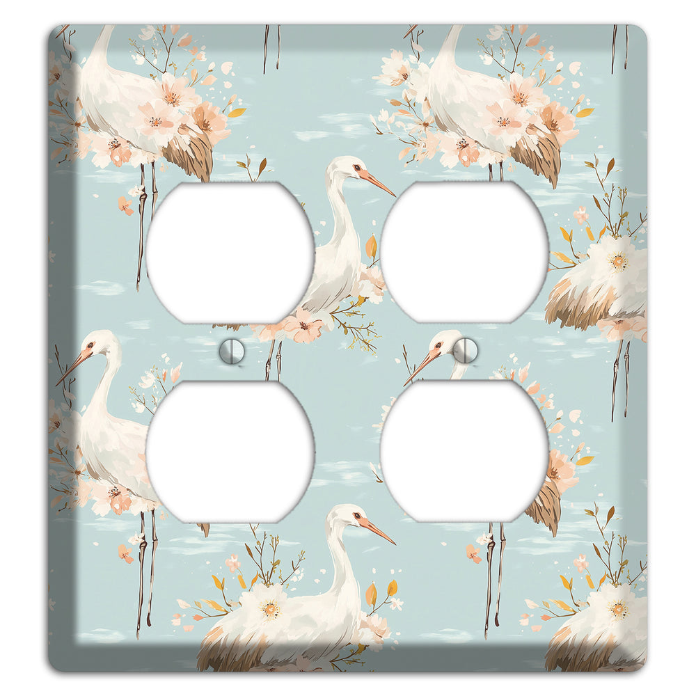 Celadon Crane Reverie 2 Duplex Wallplate