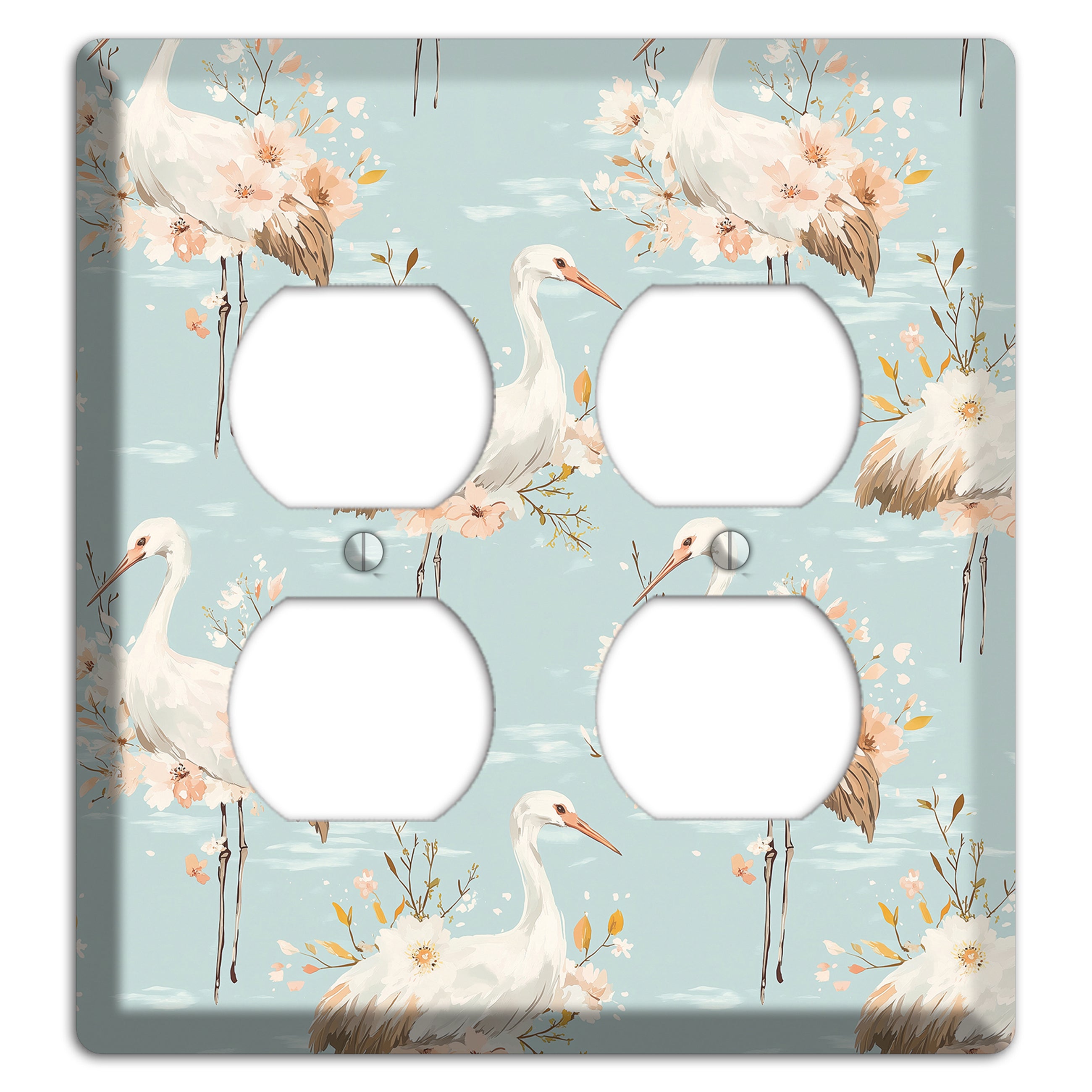 Celadon Crane Reverie 2 Duplex Wallplate