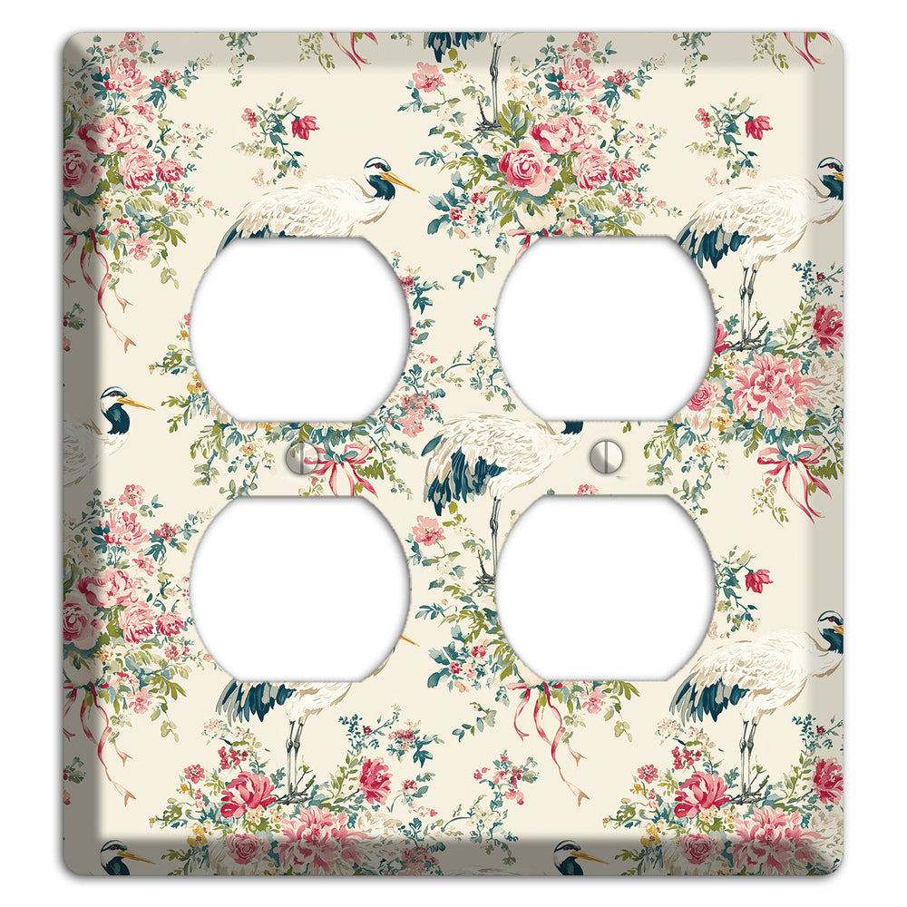 Blossom & Crane 2 Duplex Wallplate