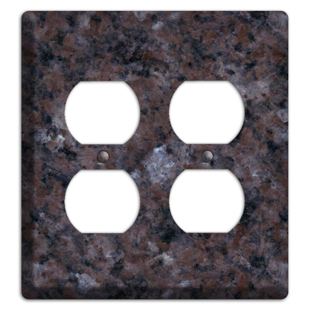 Tan Brown Granite 2 Duplex Wallplate