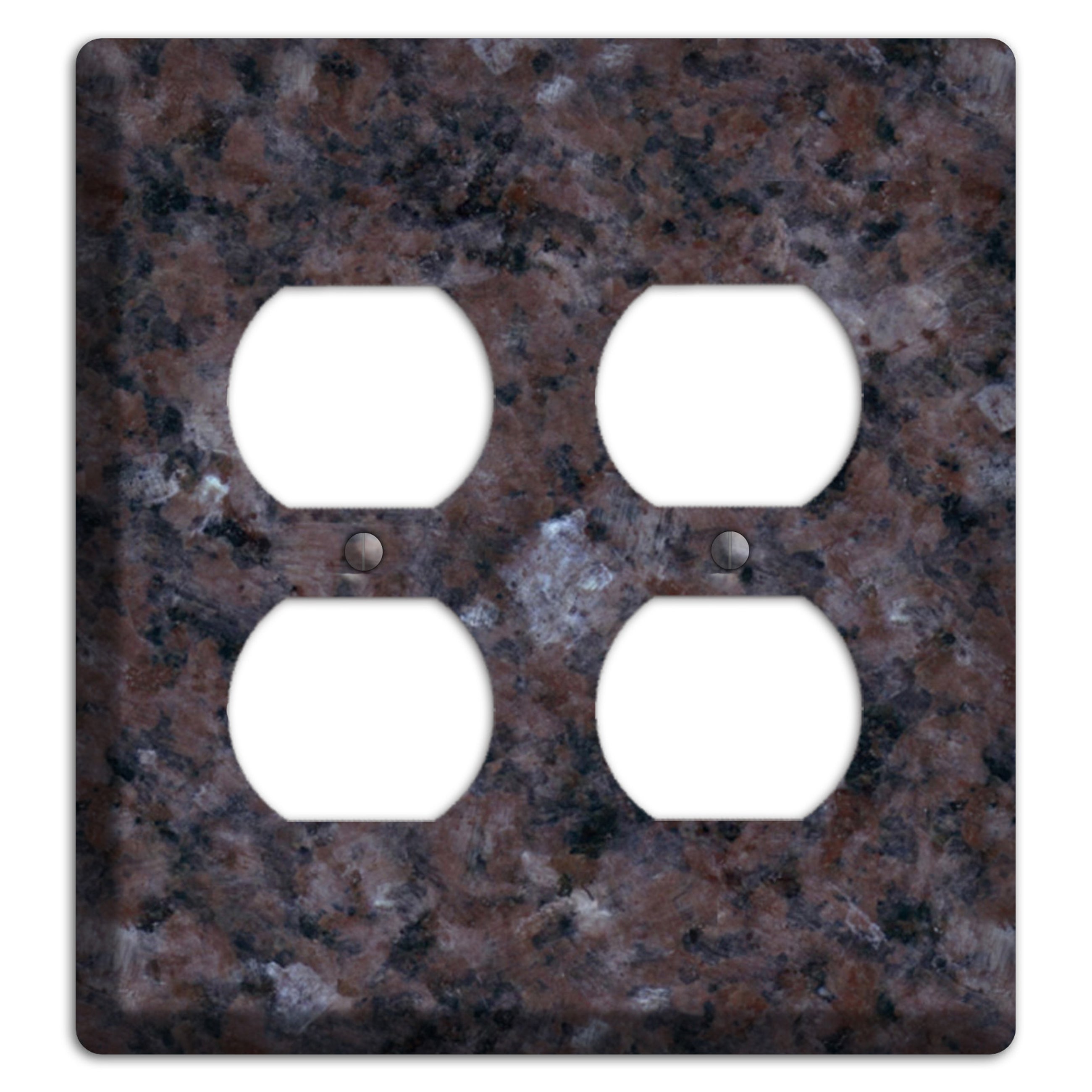 Tan Brown Granite 2 Duplex Wallplate