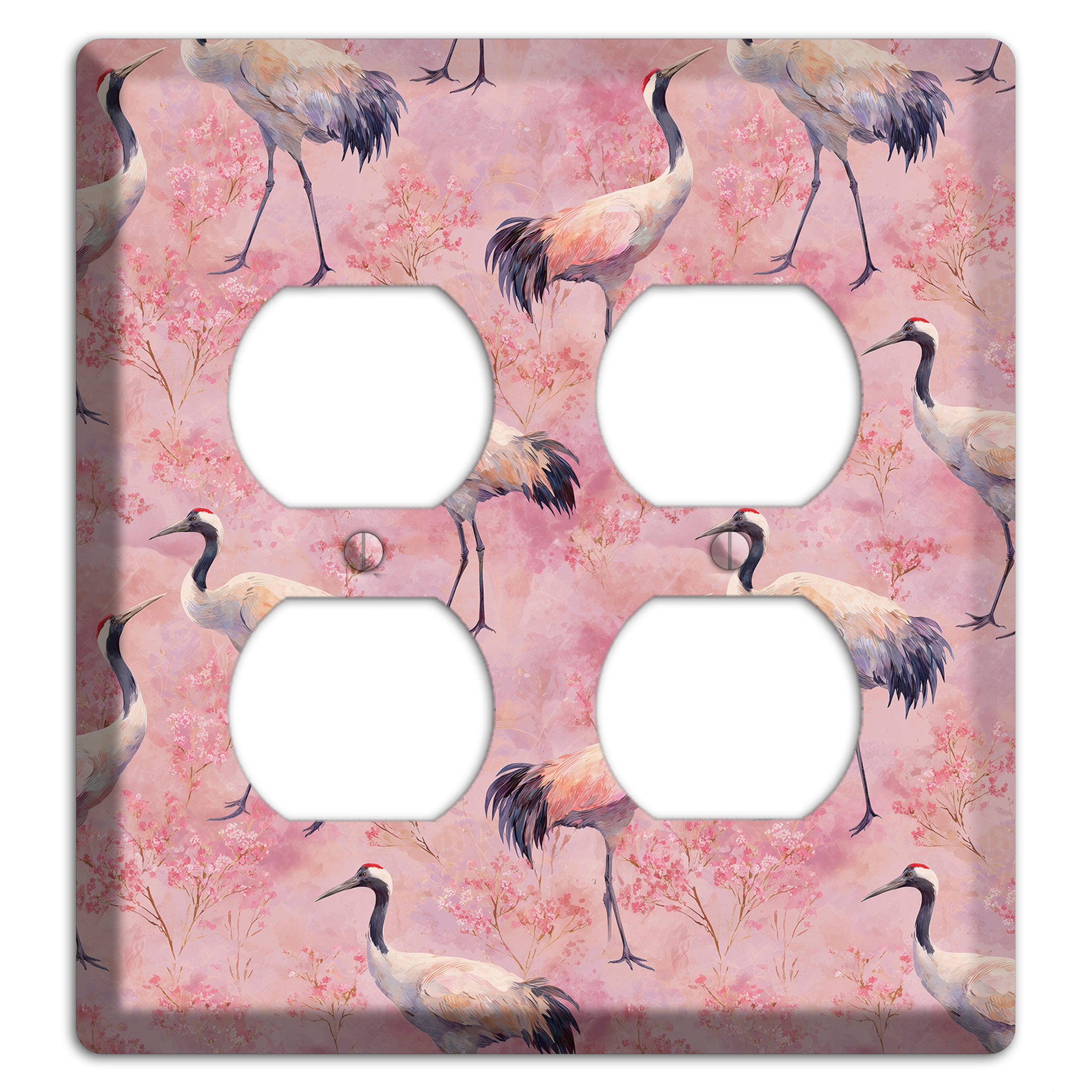 Blush Crane Reverie 2 Duplex Wallplate