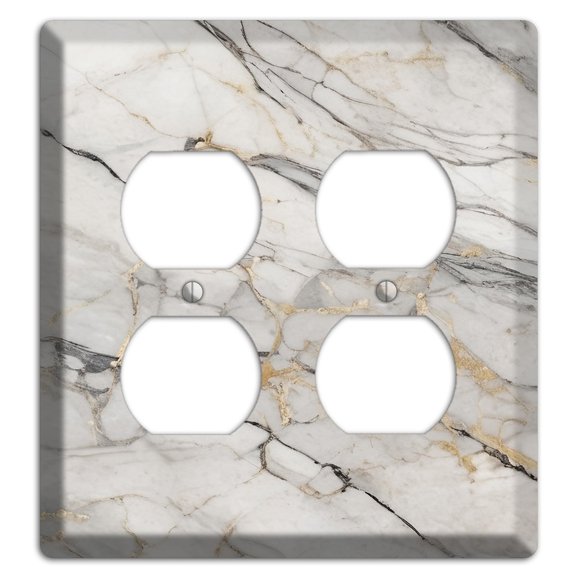 Roman Coffee Marble 2 Duplex Wallplate