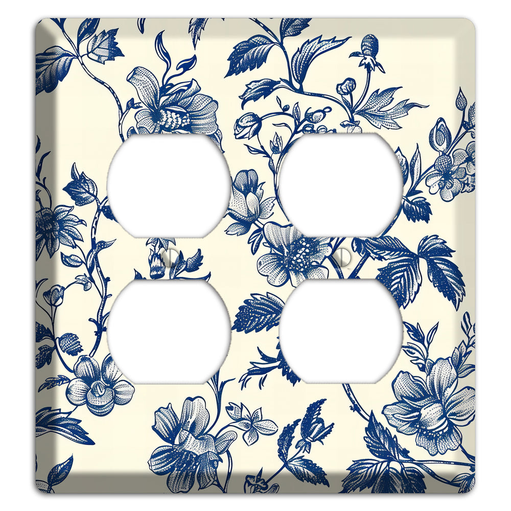 Garden Ink & Ivory 2 Duplex Wallplate