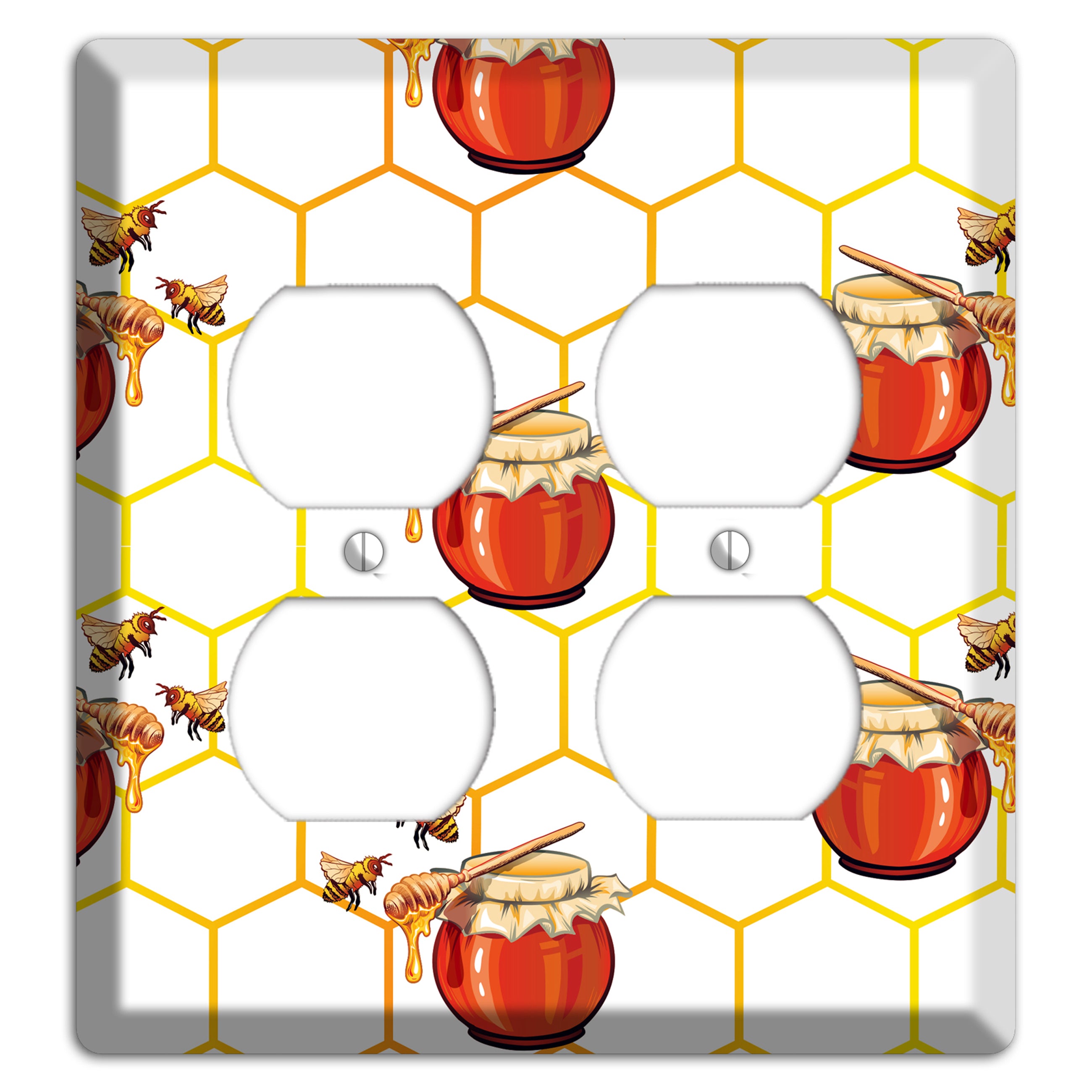 Honeypot & Hive 2 Duplex Wallplate