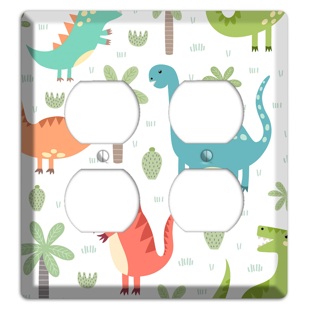 Jurassic Pals (Pastel) 2 Duplex Wallplate