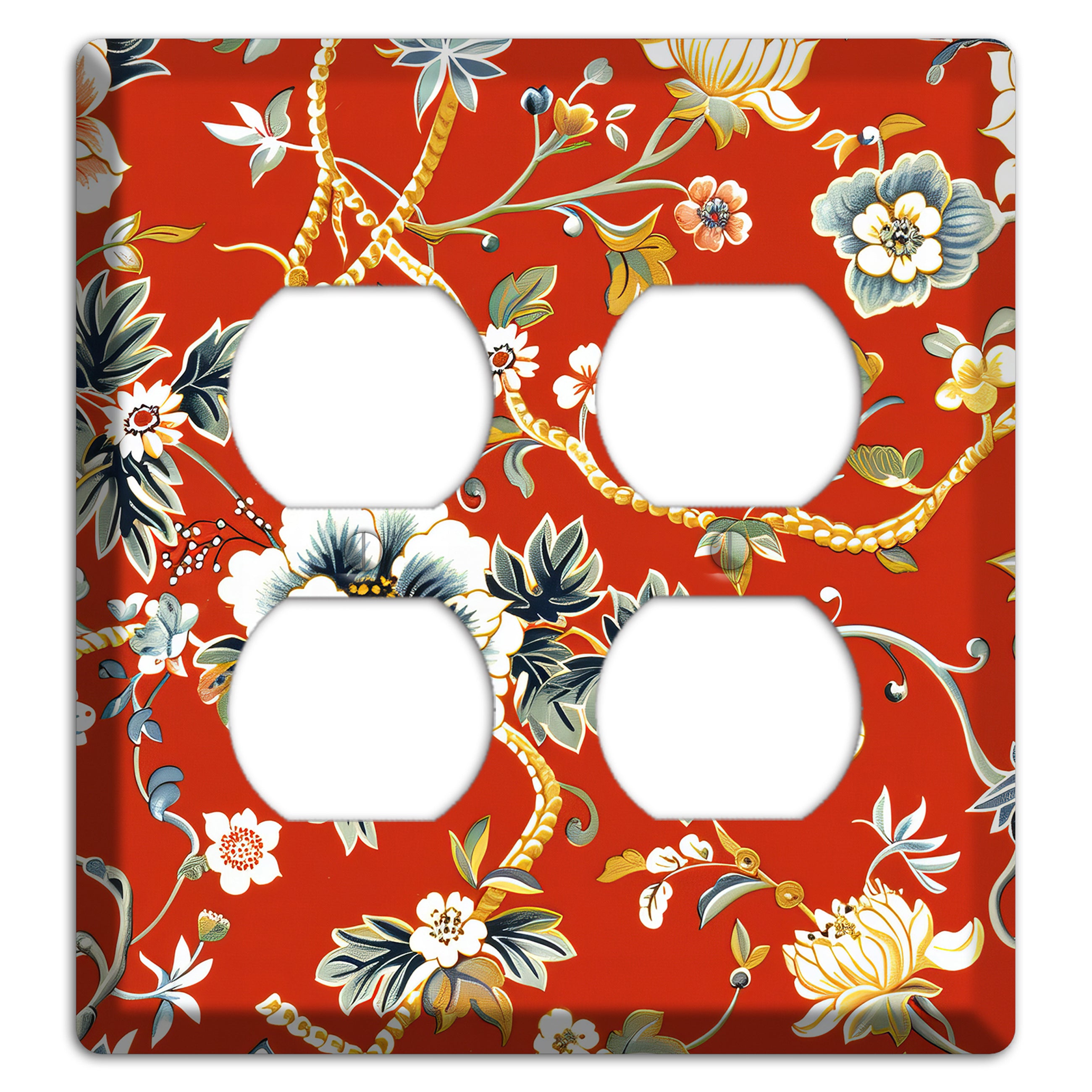 Crimson Garden Reverie 2 Duplex Wallplate