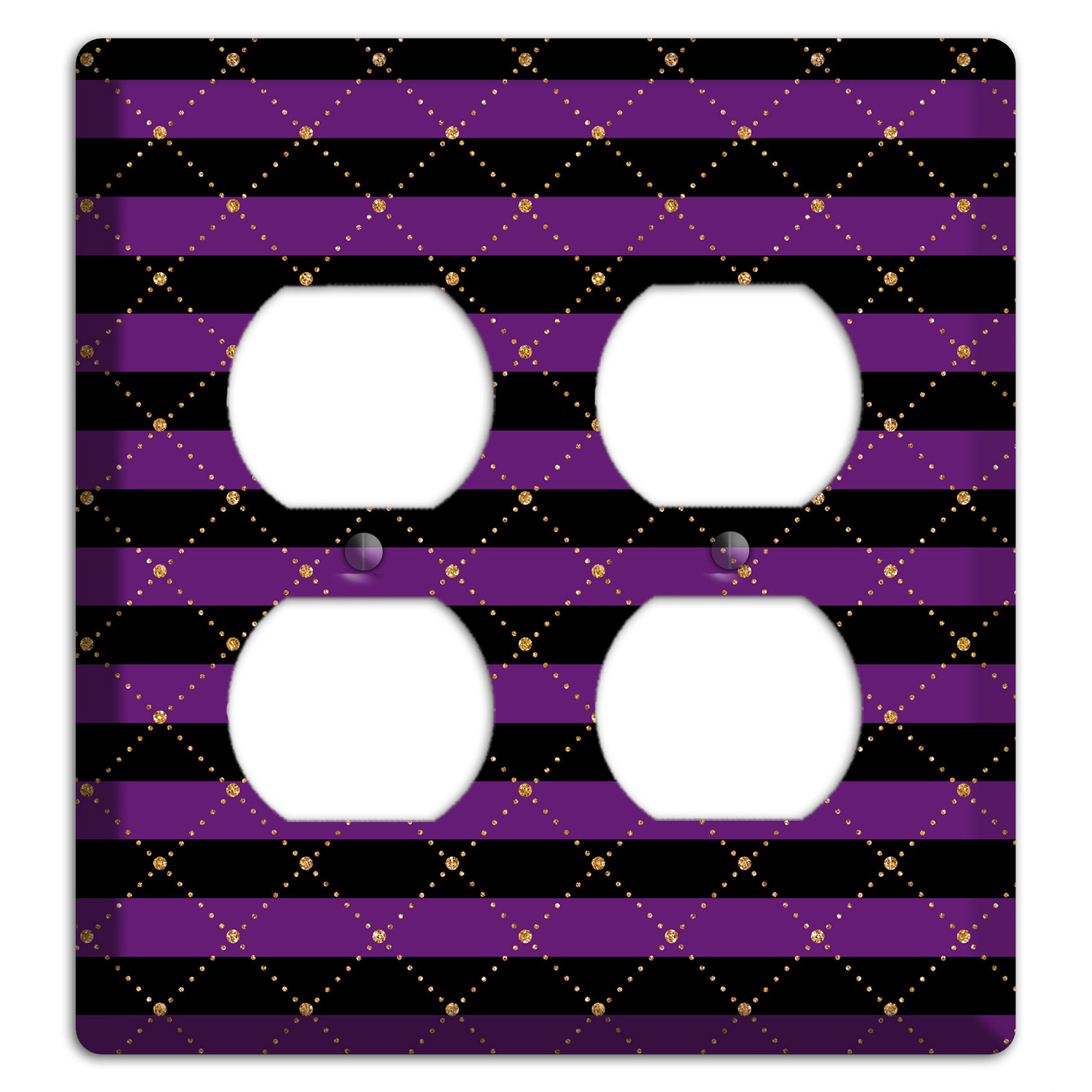 Striped Harlequin Glow 2 Duplex Wallplate