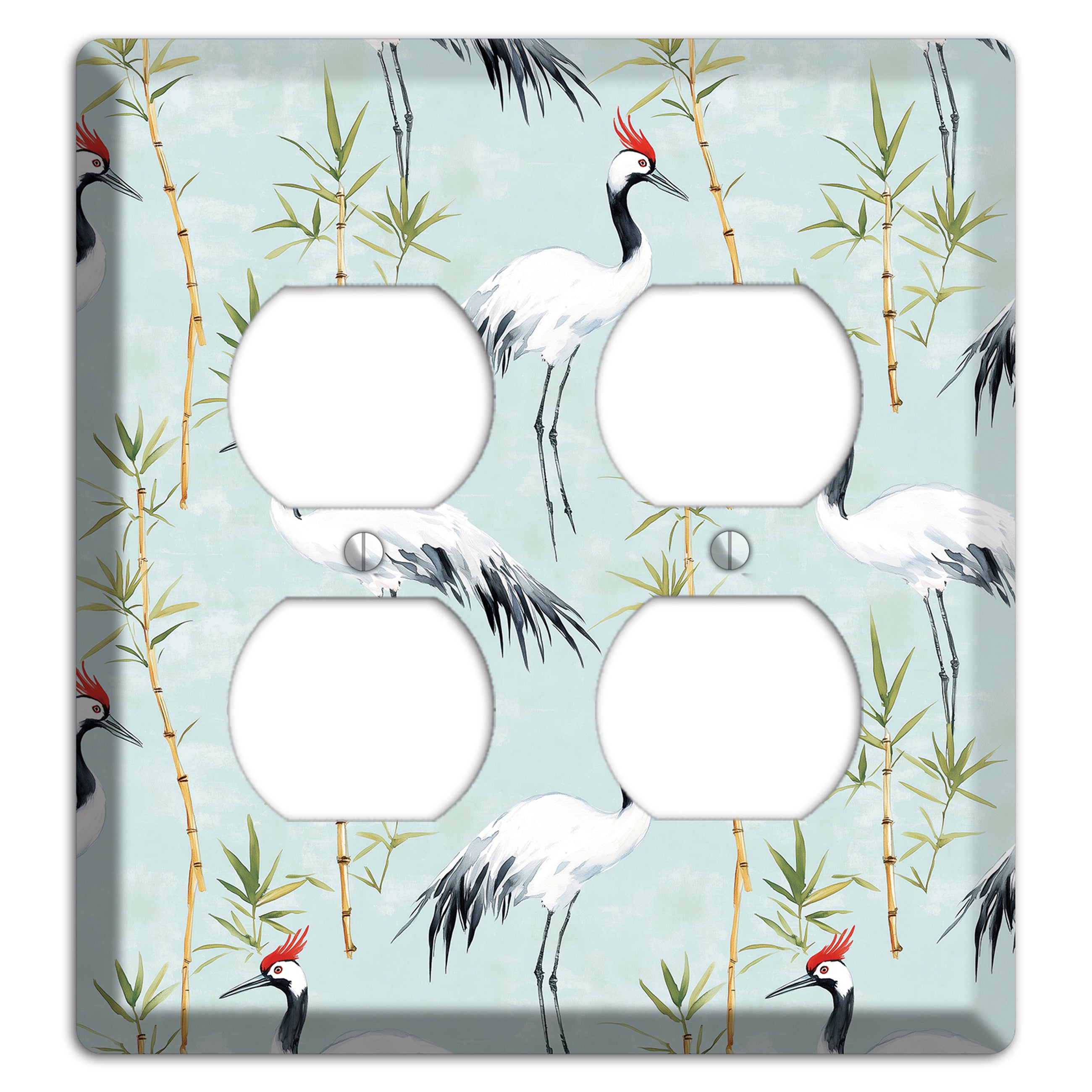 Celadon Bamboo Vigil 2 Duplex Wallplate