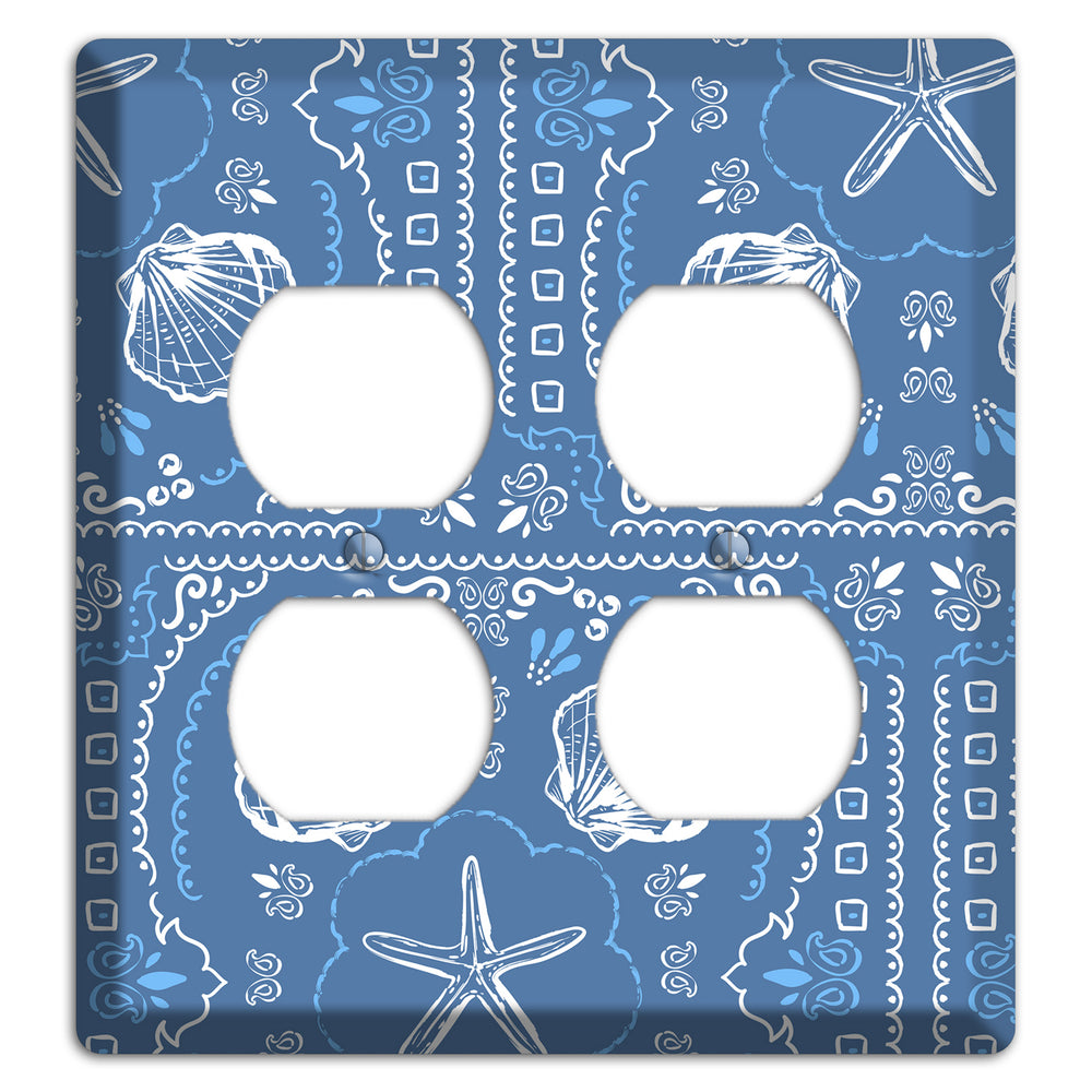 Cerulean Bandana Shore 2 Duplex Wallplate