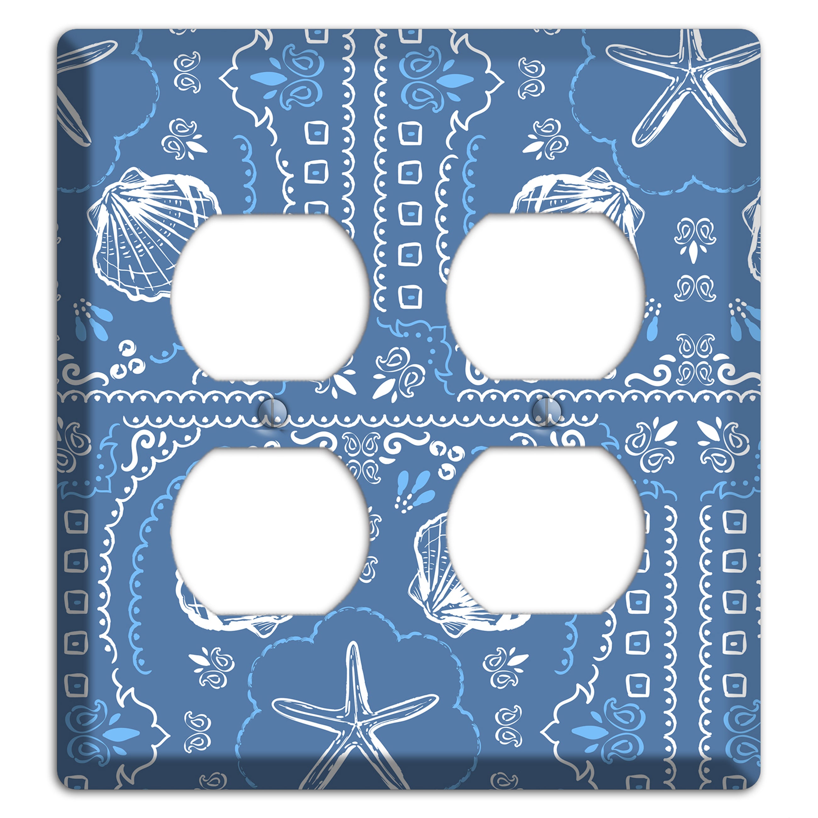 Cerulean Bandana Shore 2 Duplex Wallplate