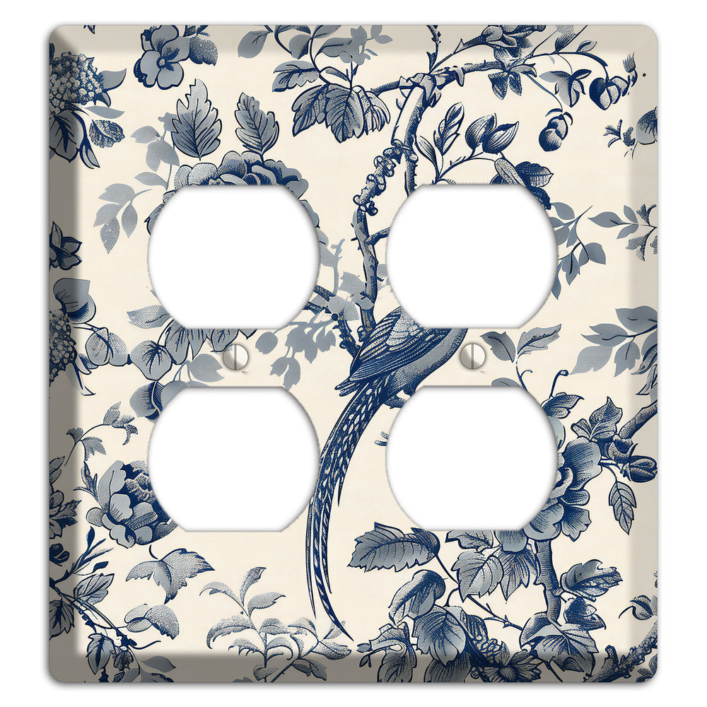 Pheasant & Peony 2 Duplex Wallplate
