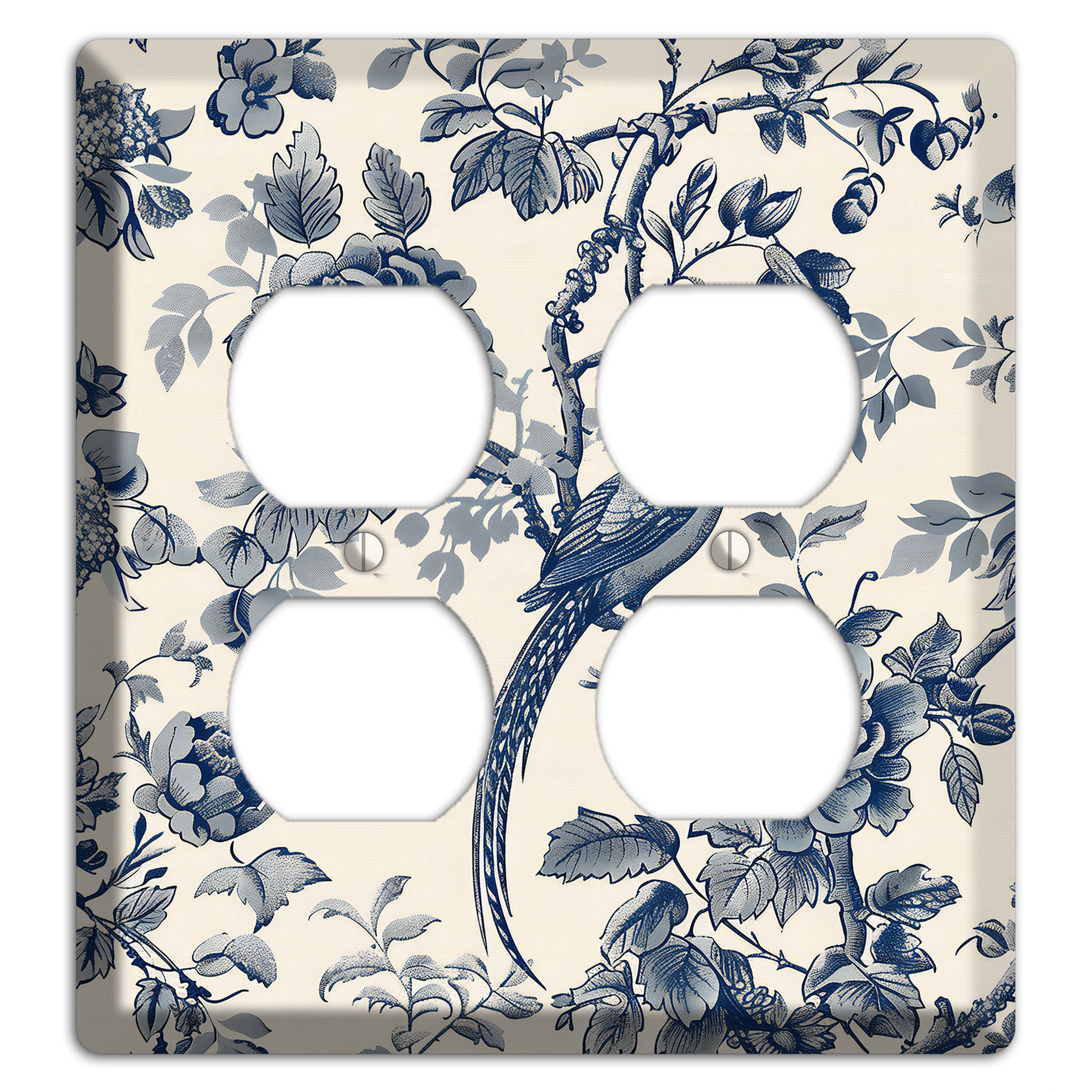 Pheasant & Peony 2 Duplex Wallplate