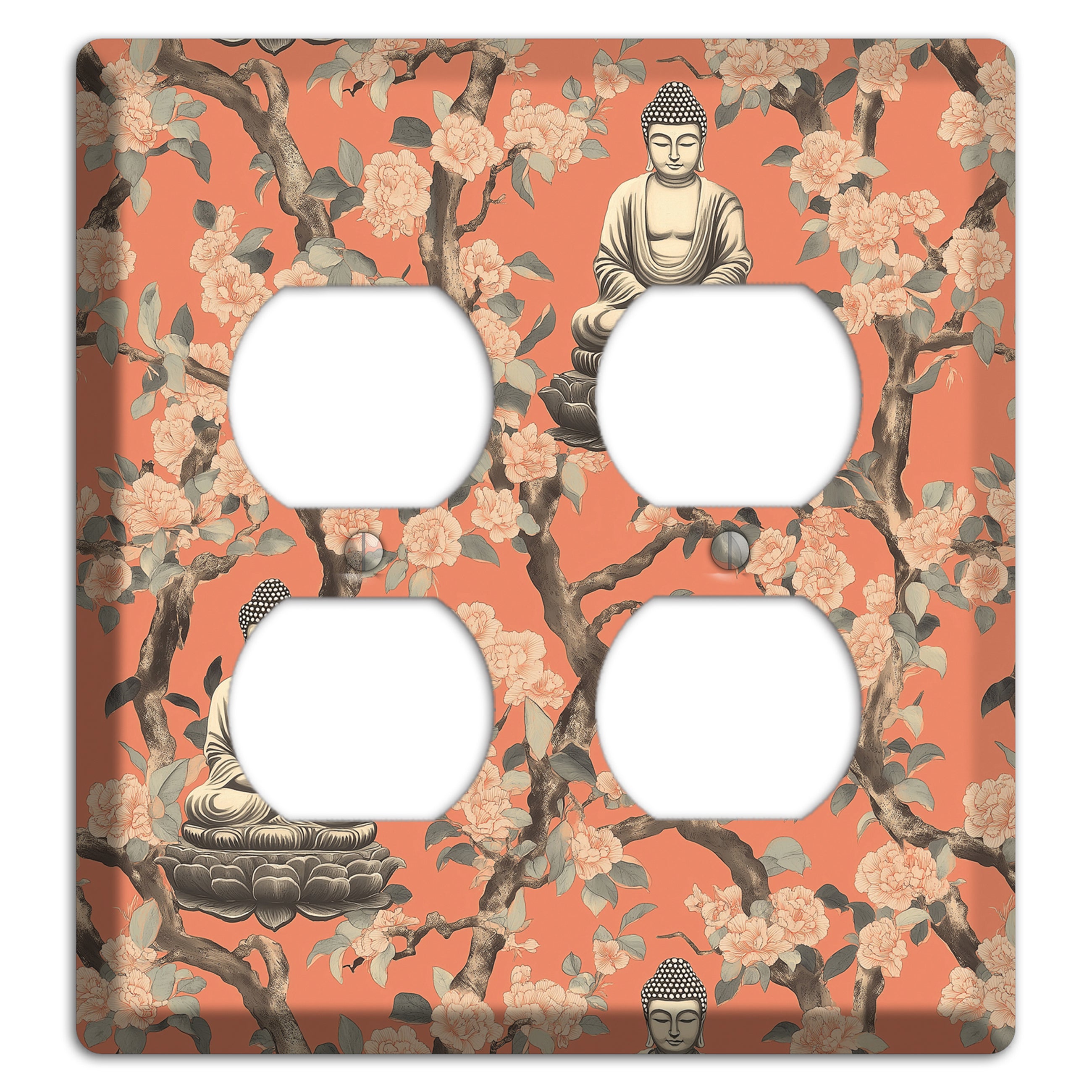 Lotus & Bough 2 Duplex Wallplate