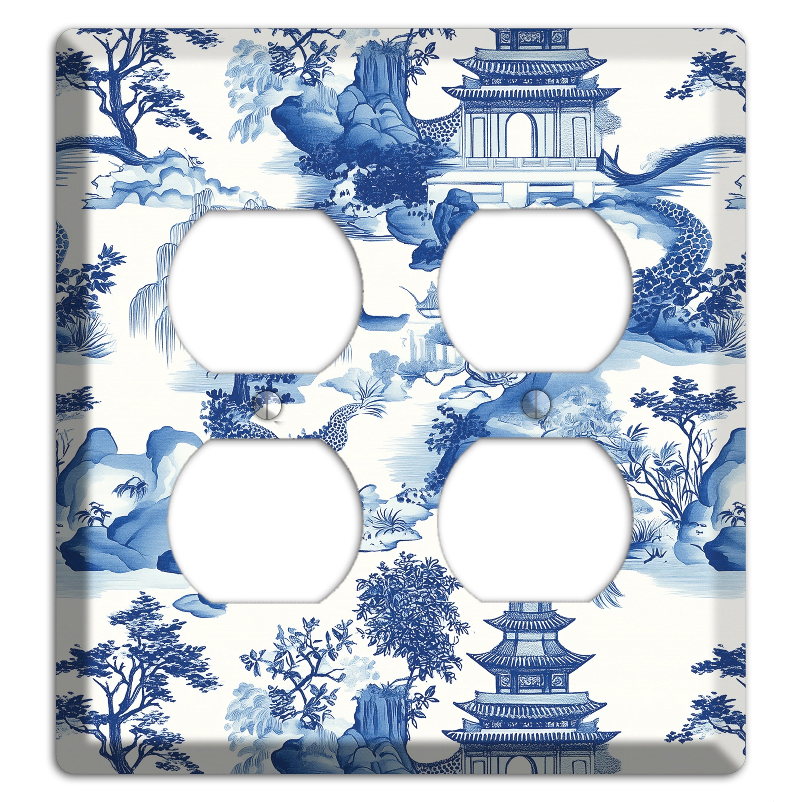 Willow & Pagoda 2 Duplex Wallplate