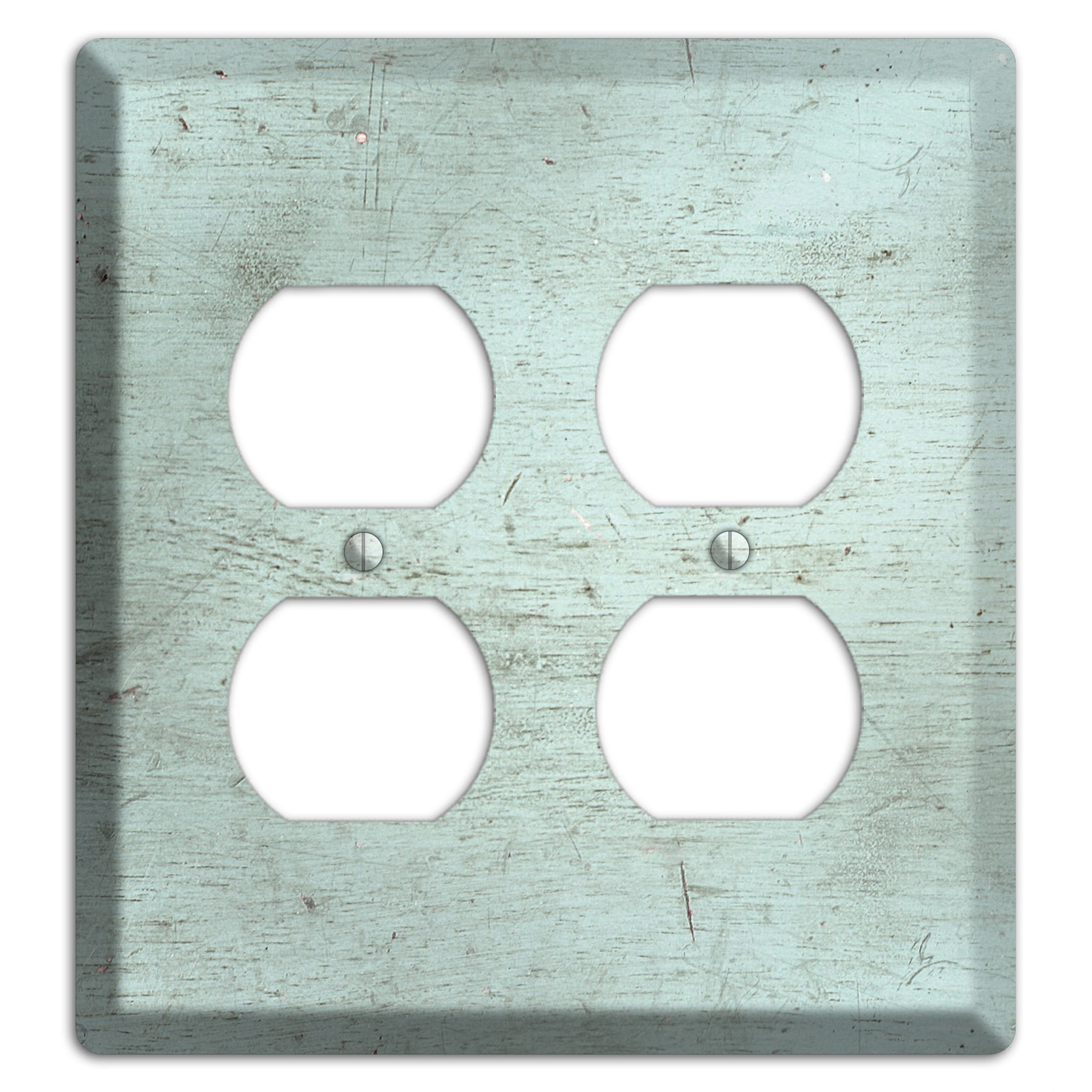Weathered Teal Deck 2 Duplex Wallplate