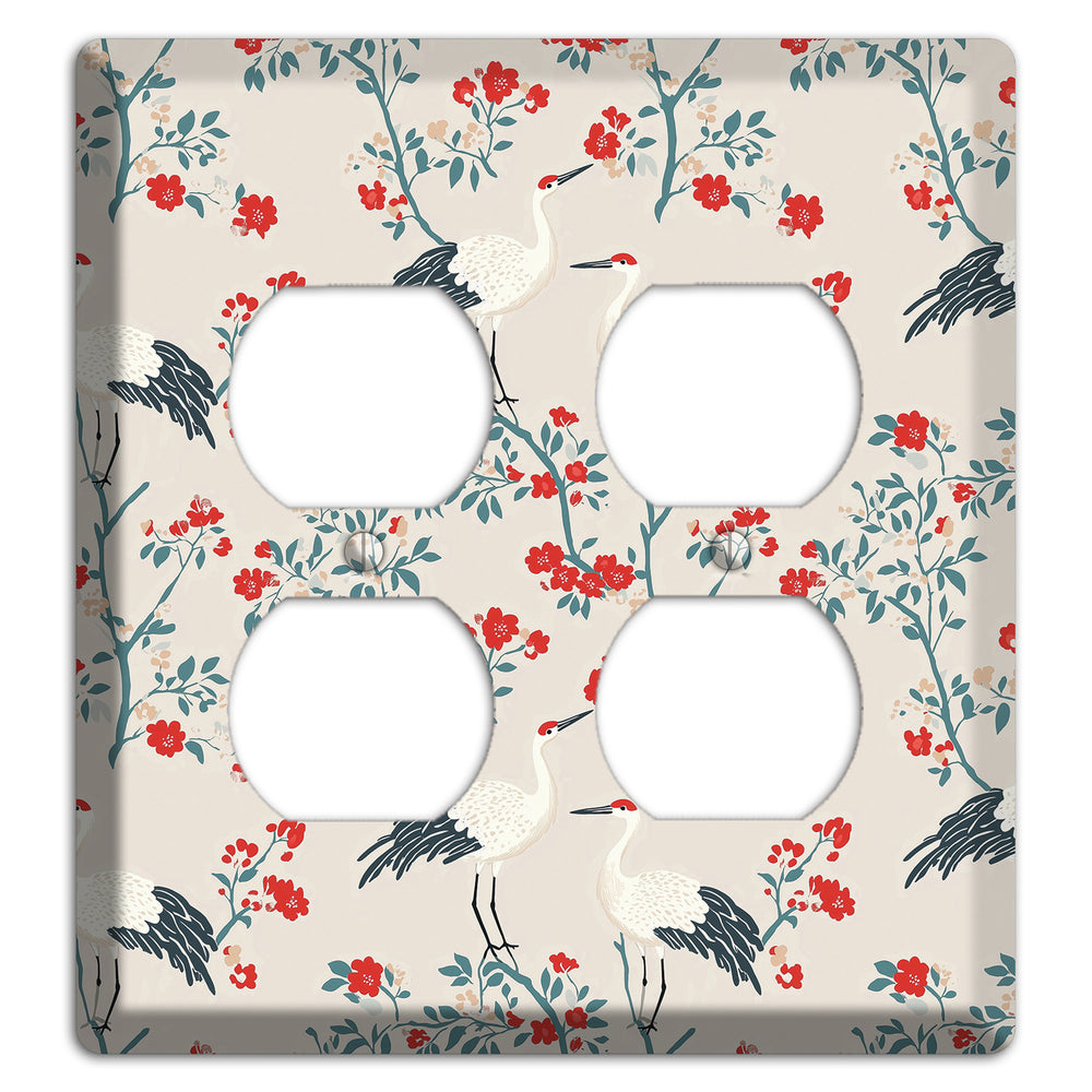 Ivory Blossom Vigil 2 Duplex Wallplate
