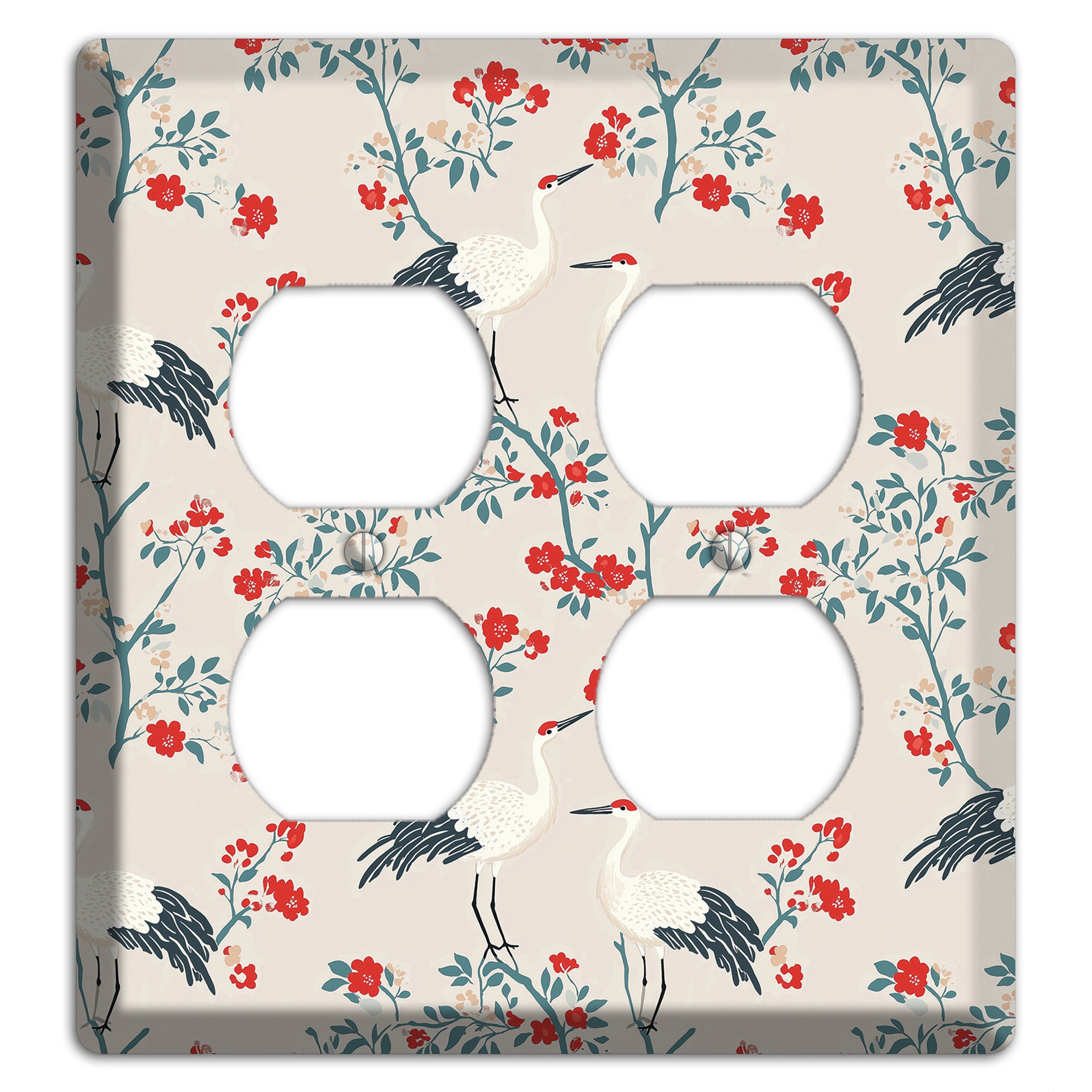 Ivory Blossom Vigil 2 Duplex Wallplate