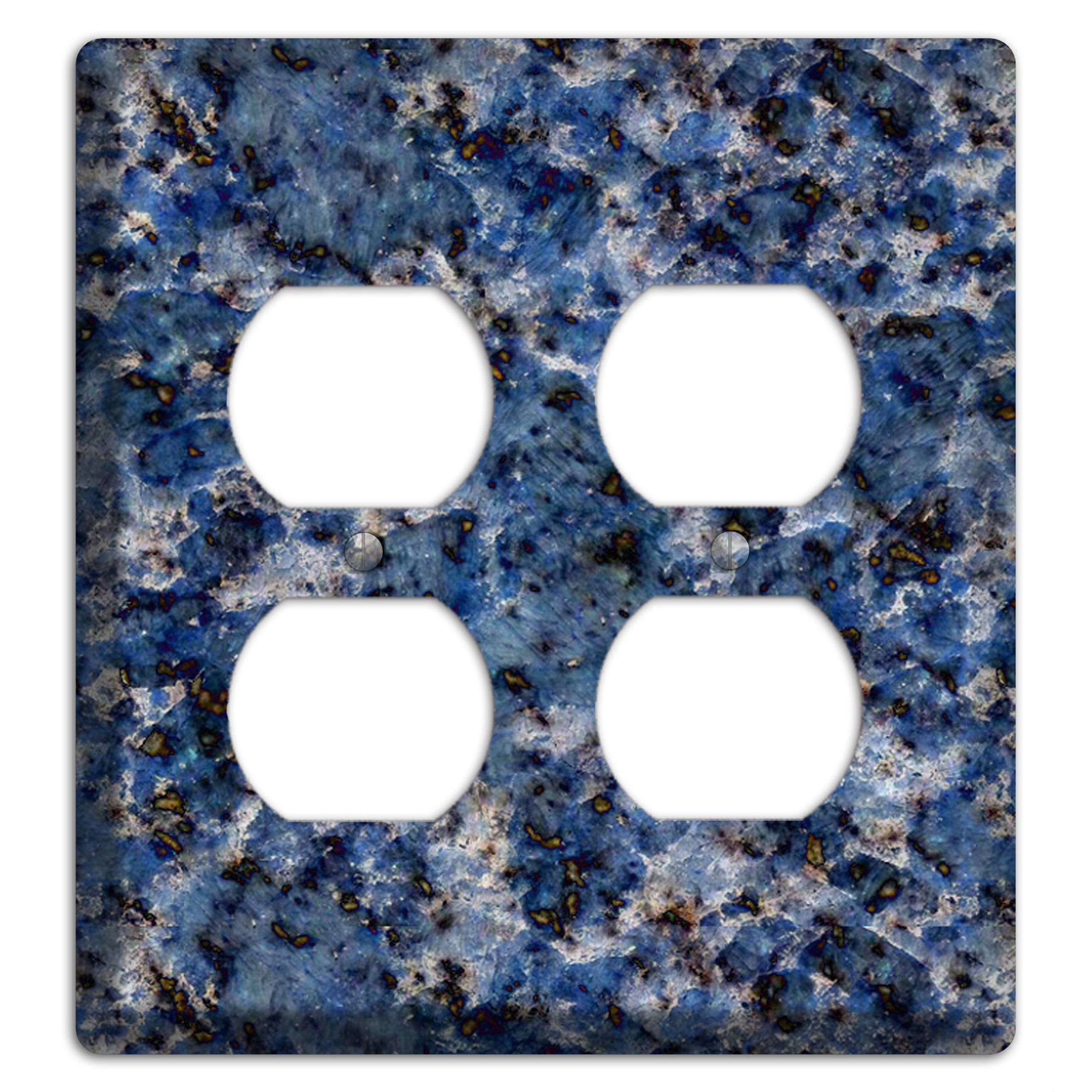Blue Bahia Granite 2 Duplex Wallplate