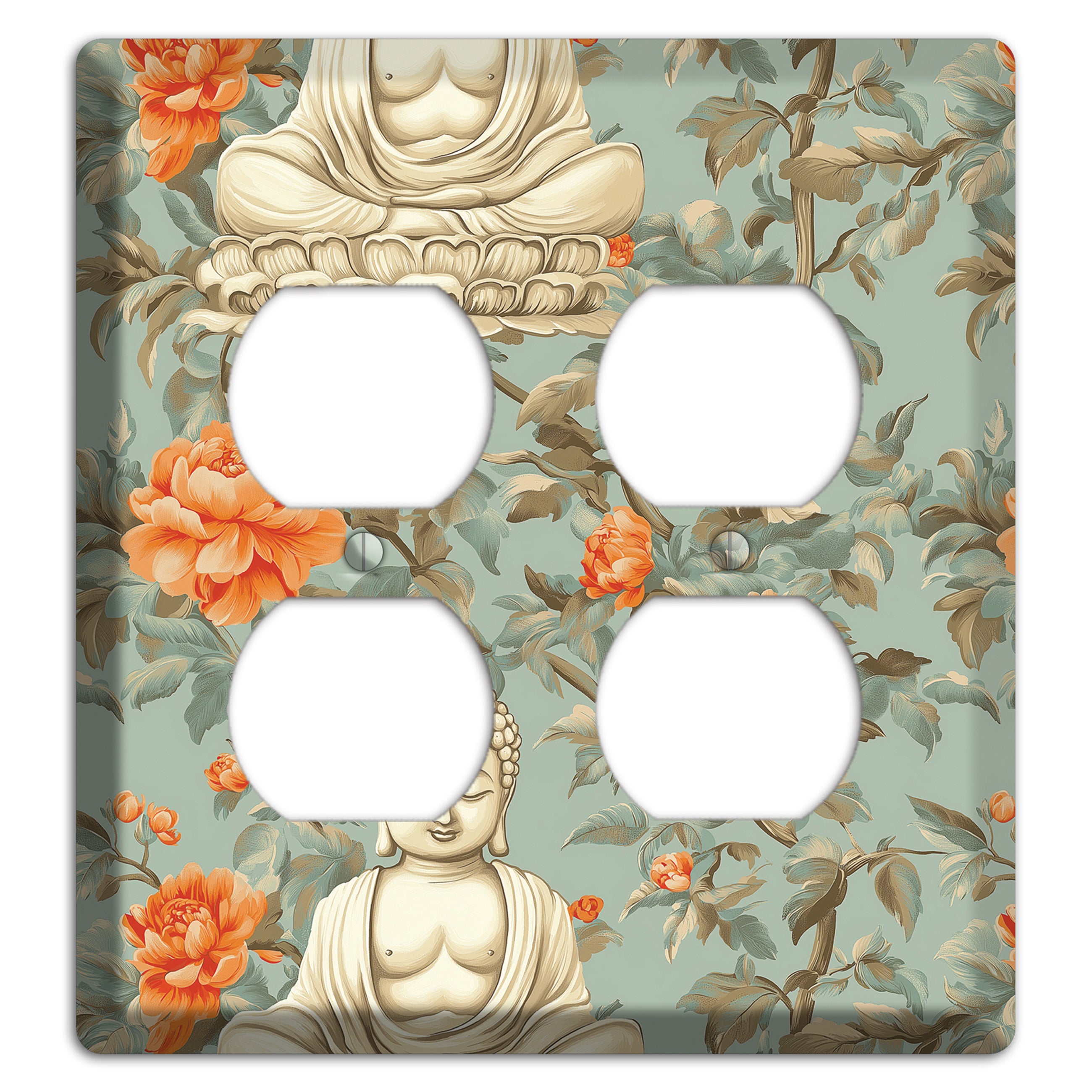 Lotus & Peony 2 Duplex Wallplate