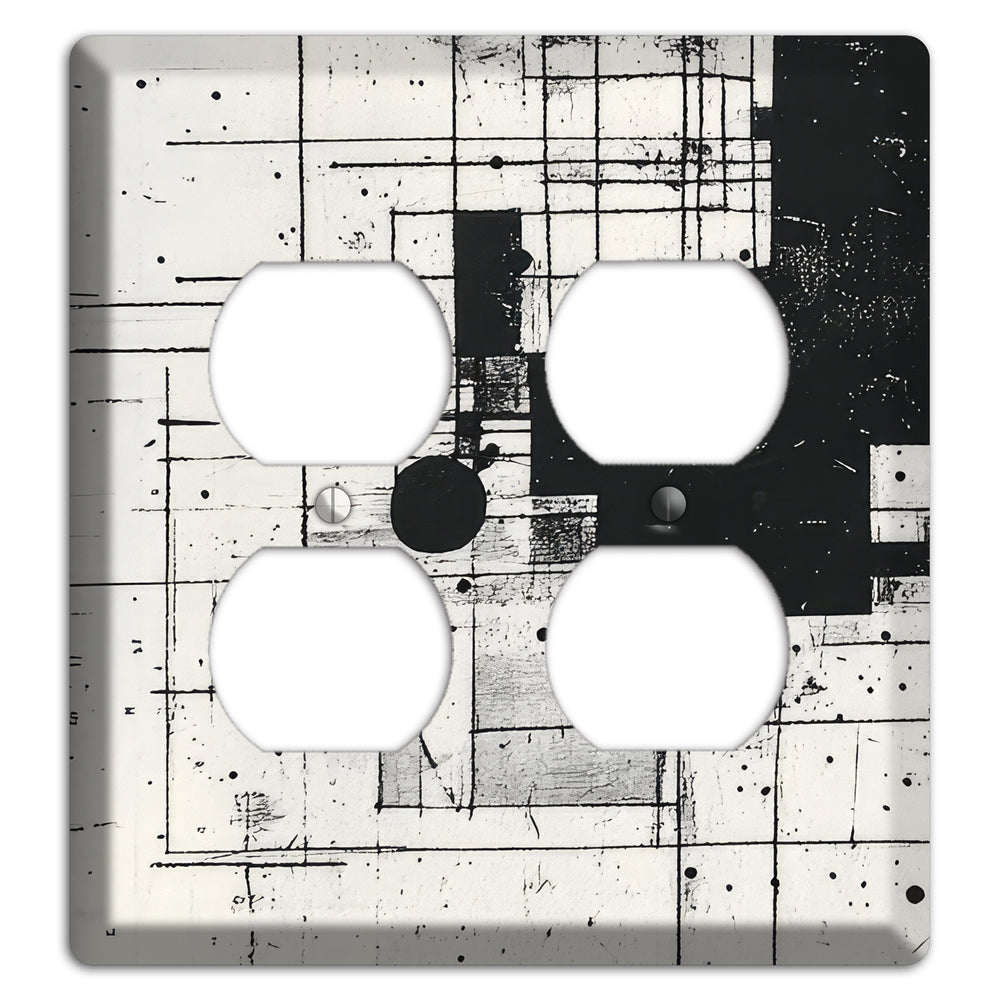 Drafting Ghost Grid 2 Duplex Wallplate