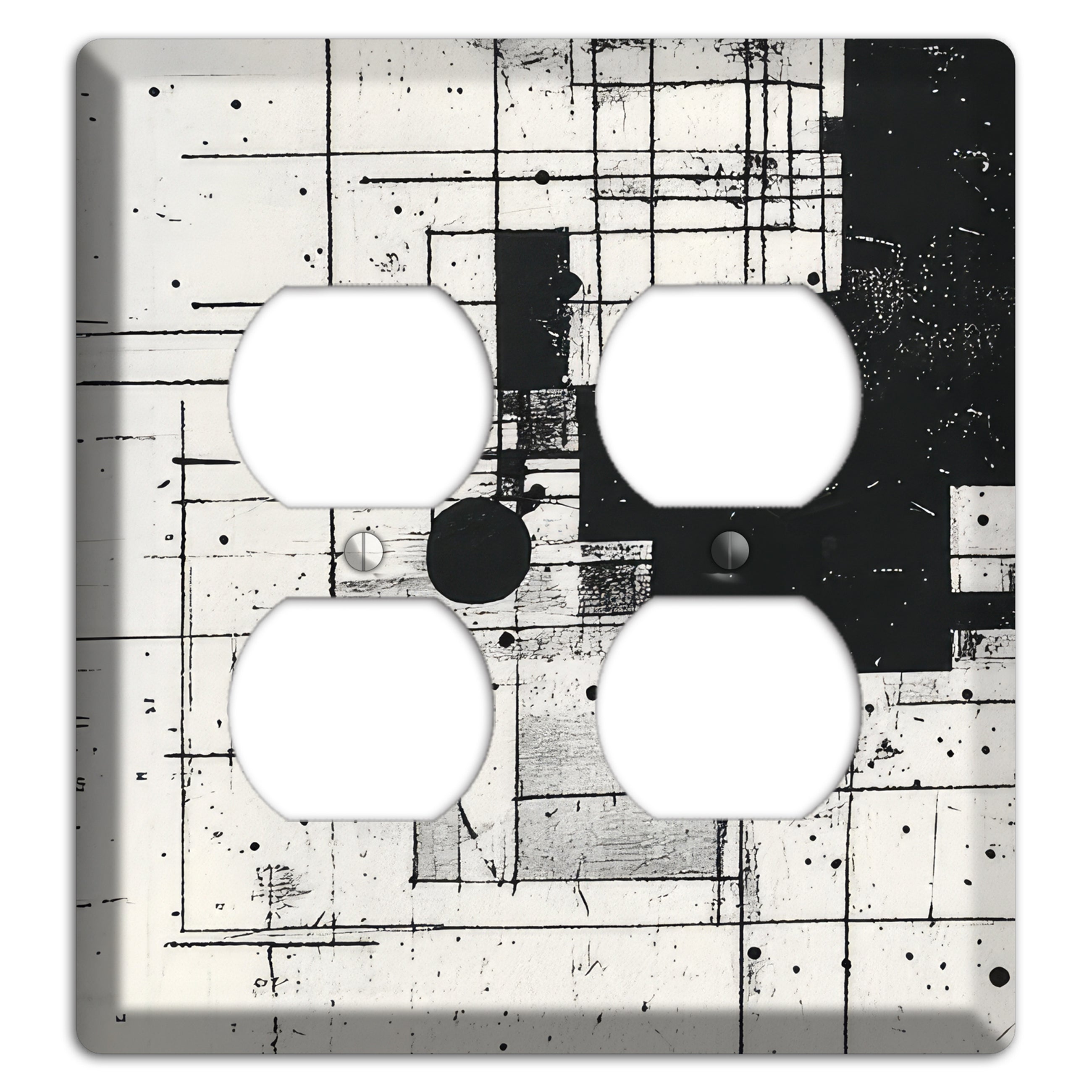 Drafting Ghost Grid 2 Duplex Wallplate