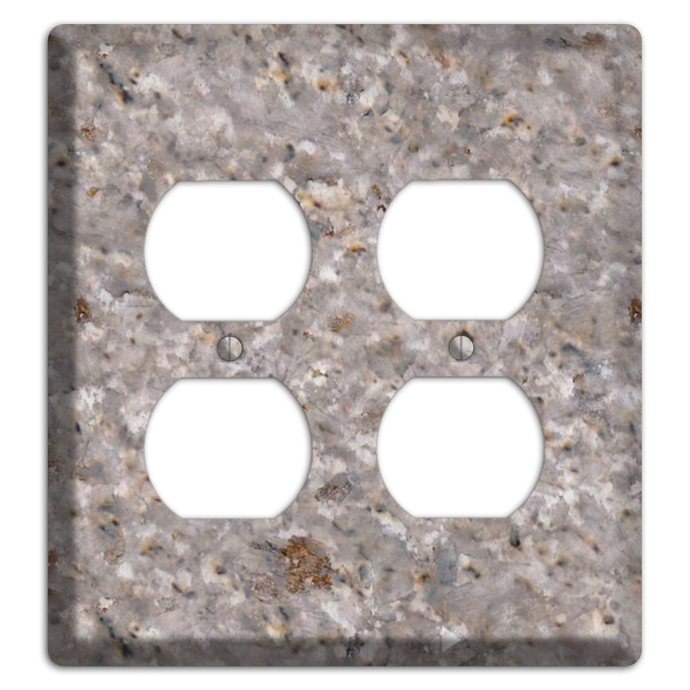 Kashmir White Granite 2 Duplex Wallplate