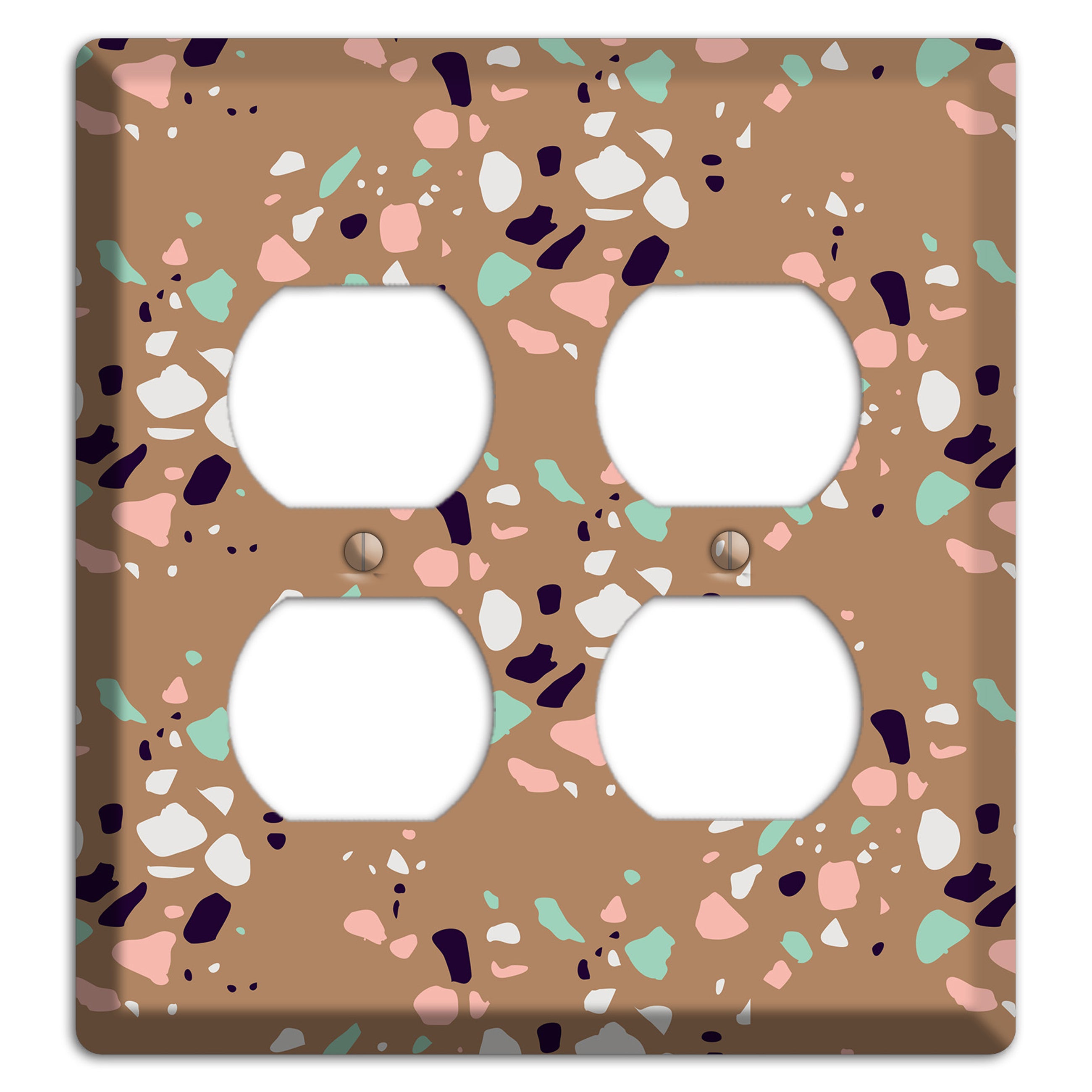 Clay Pebble Drop 2 Duplex Wallplate