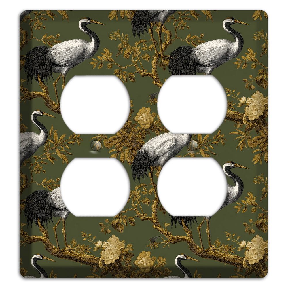 Olive Toile Sanctuary 2 Duplex Wallplate