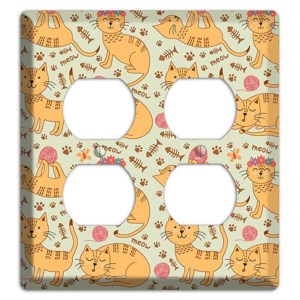 Meow Mix (Beige) 2 Duplex Wallplate