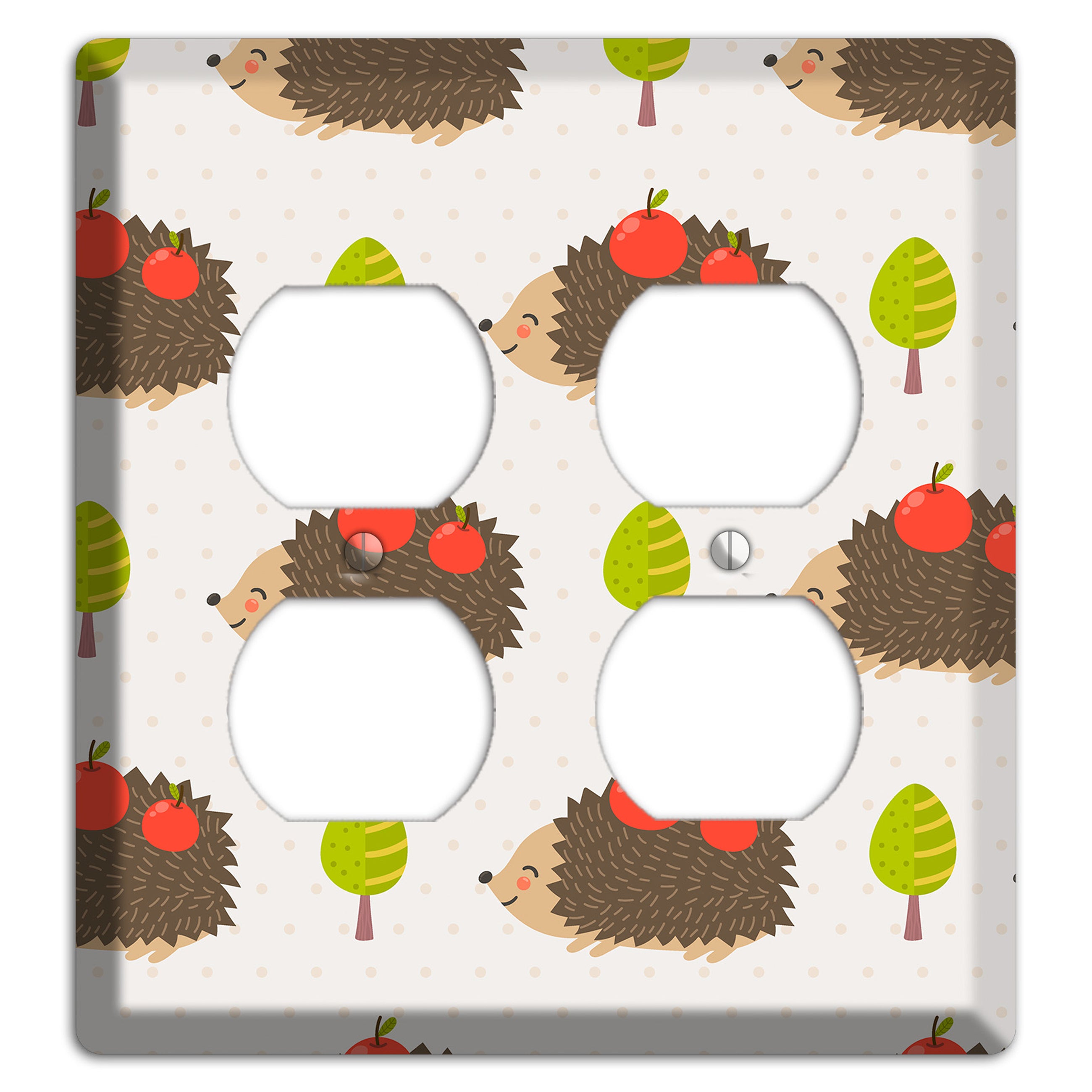 Hedgehog Harvest 2 Duplex Wallplate