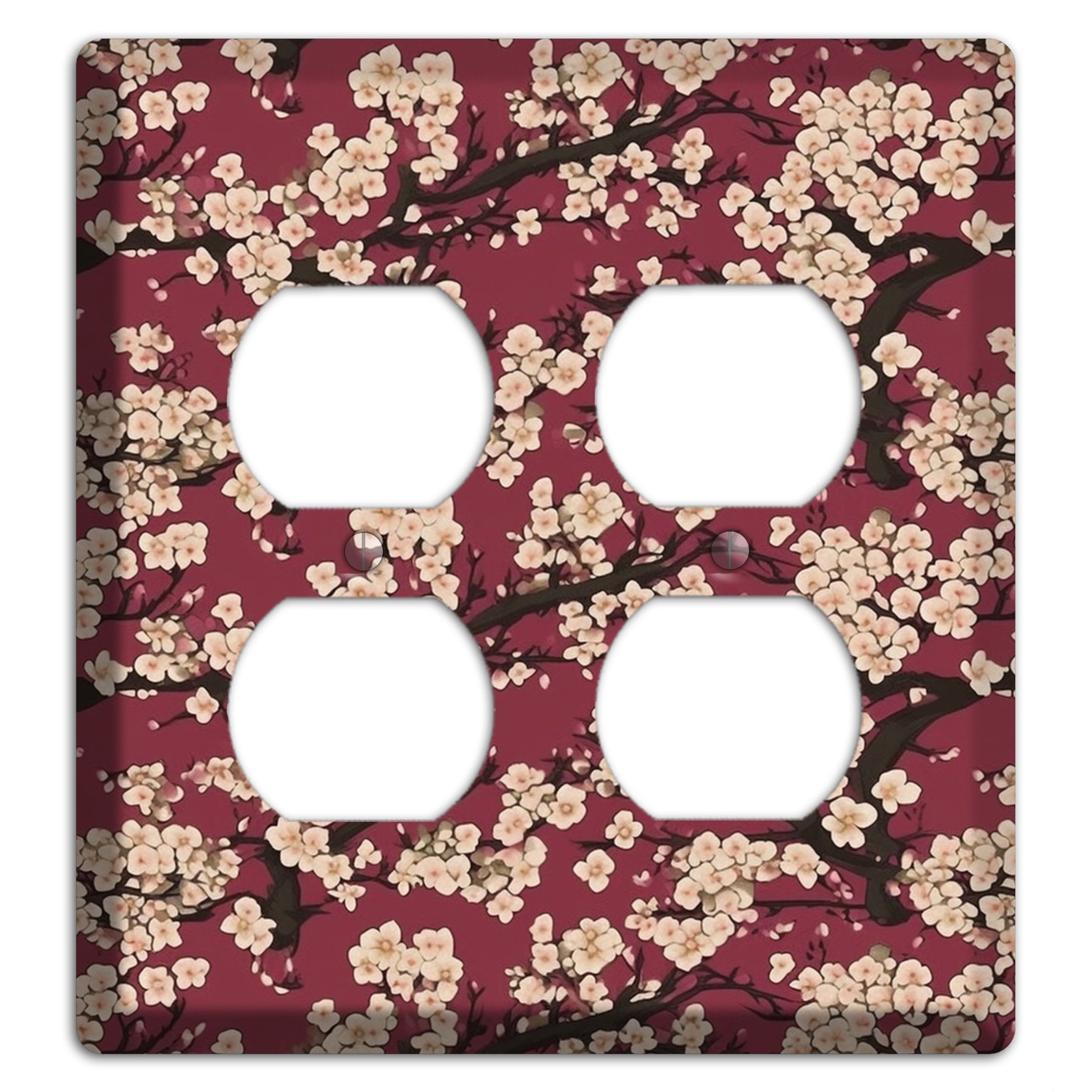 Crimson Plum Drift 2 Duplex Wallplate