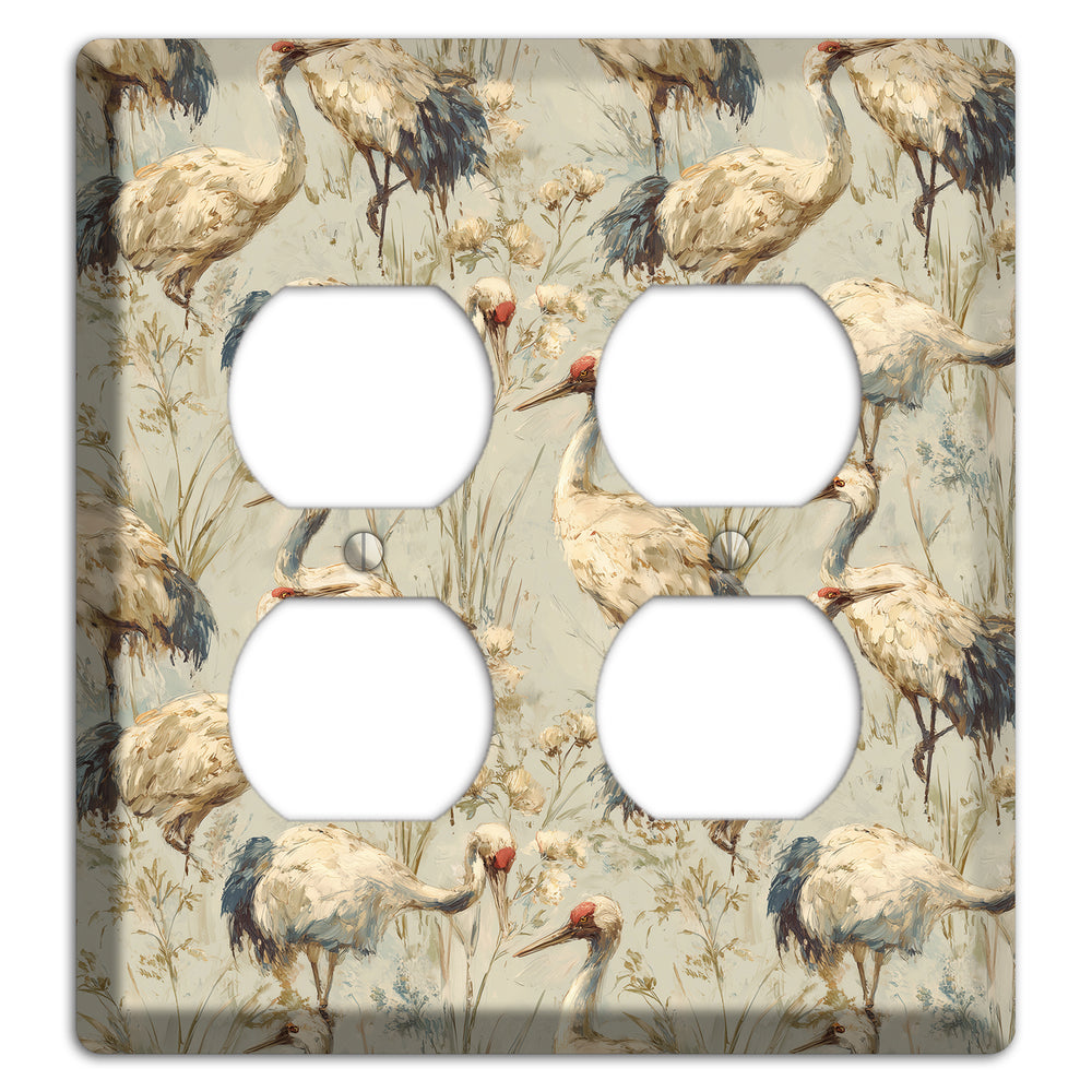 Driftwood Crane Marsh 2 Duplex Wallplate